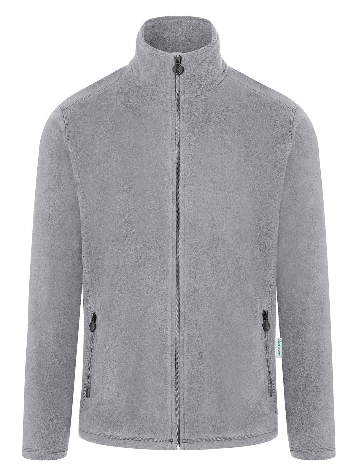 Workwear Fleece Jacket Herren – Karlowsky – Farbe Platinum Grey – individuell veredelbar