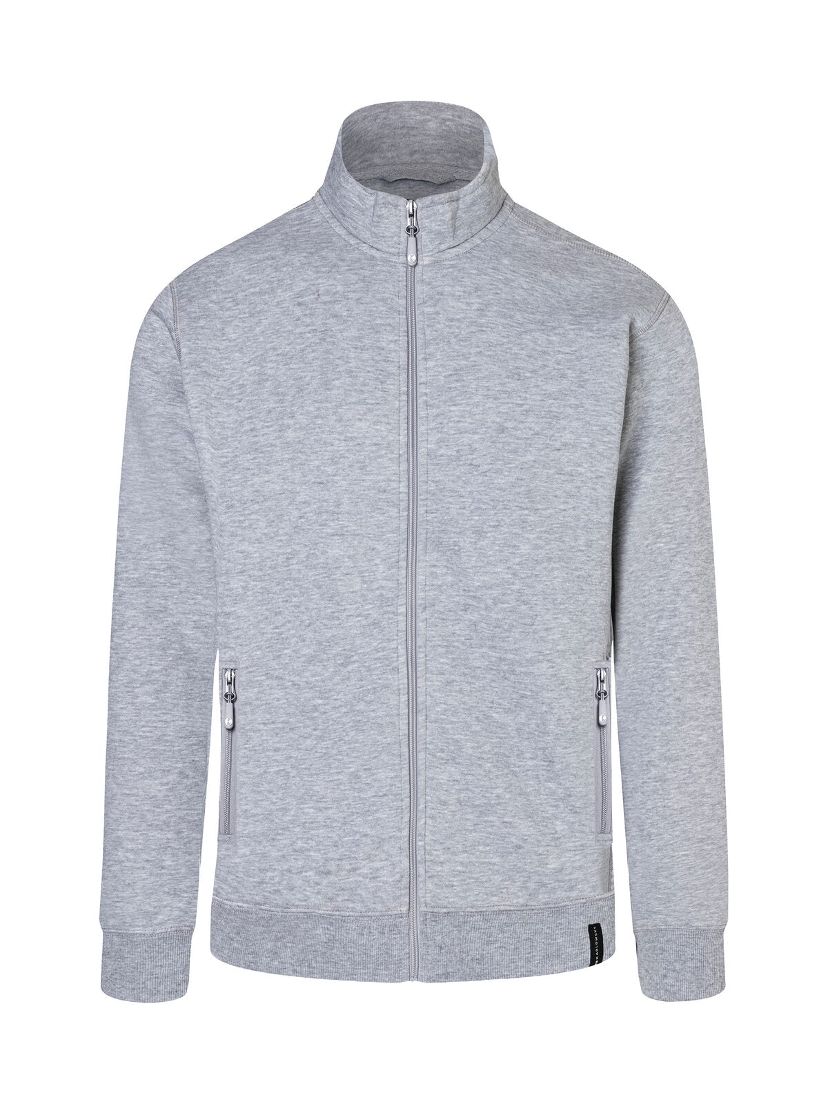 Giacca da lavoro da uomo Herren Sweatshirt / Hoodie – Karlowsky – Farbe Platinum grey mottled – individuell veredelbar