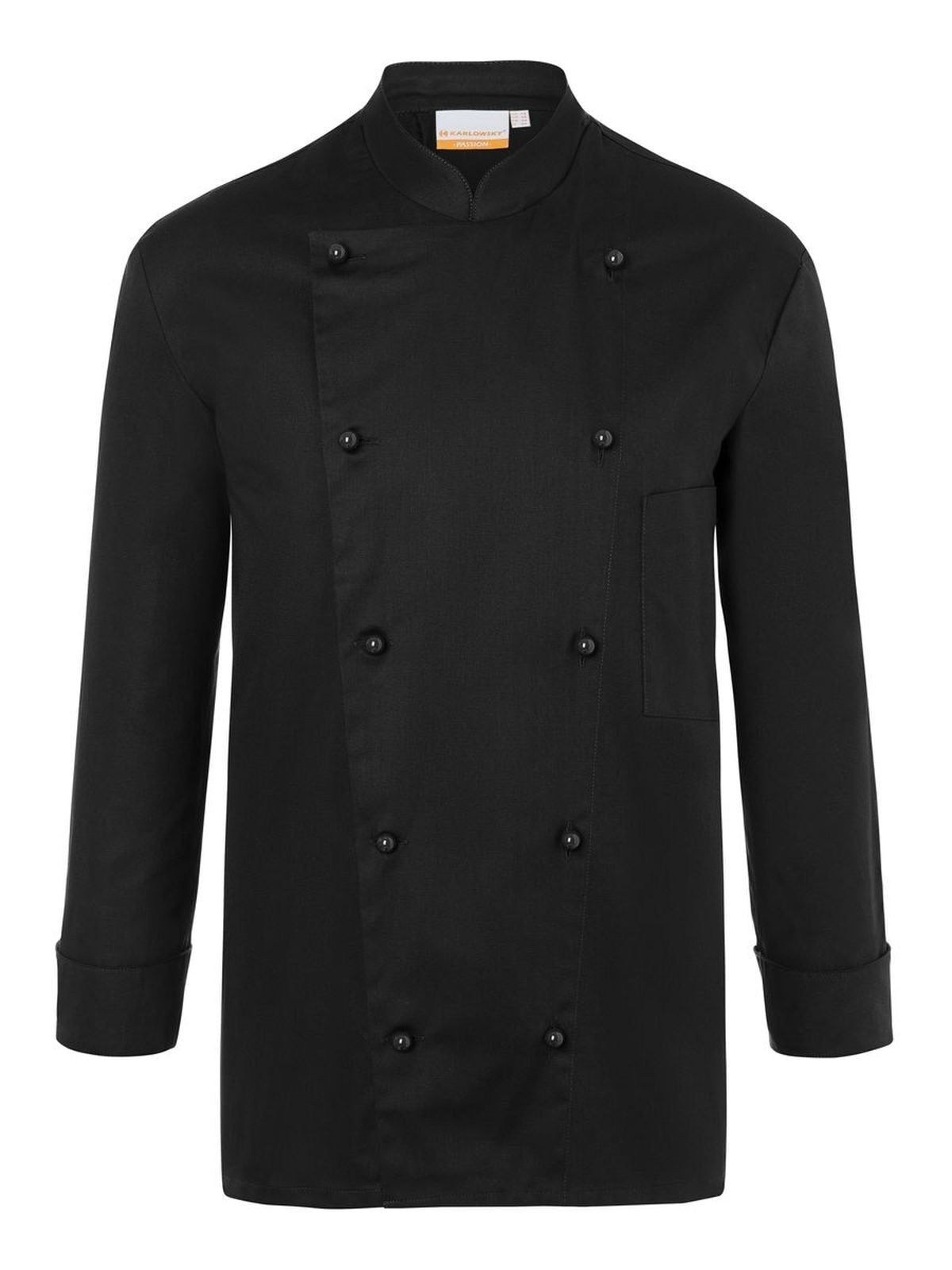 Chef Jacket Thomas Herren Schürze / Kasack – Karlowsky – Farbe Schwarz – individuell veredelbar