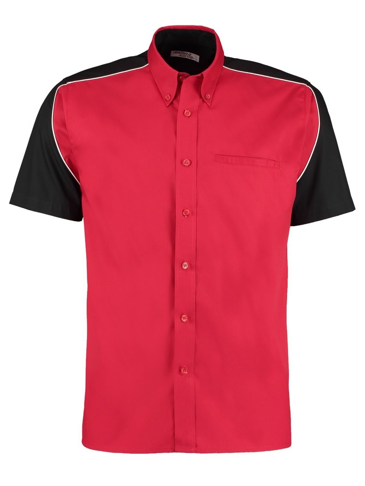 Camicia Formula Racing Hemd / Bluse – Kustom Kit – Farbe red/black – individuell veredelbar