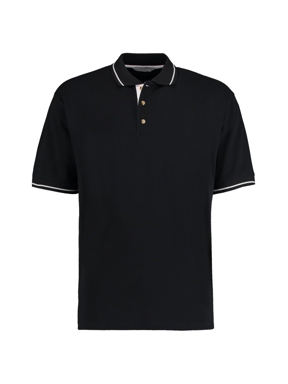 St. Mellion Polo uomo Herren Poloshirt – Kustom Kit – Farbe black/white – individuell veredelbar
