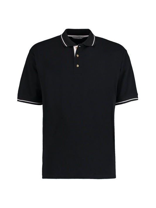 St. Mellion Polo uomo Herren Poloshirt – Kustom Kit – Farbe black/white – individuell veredelbar