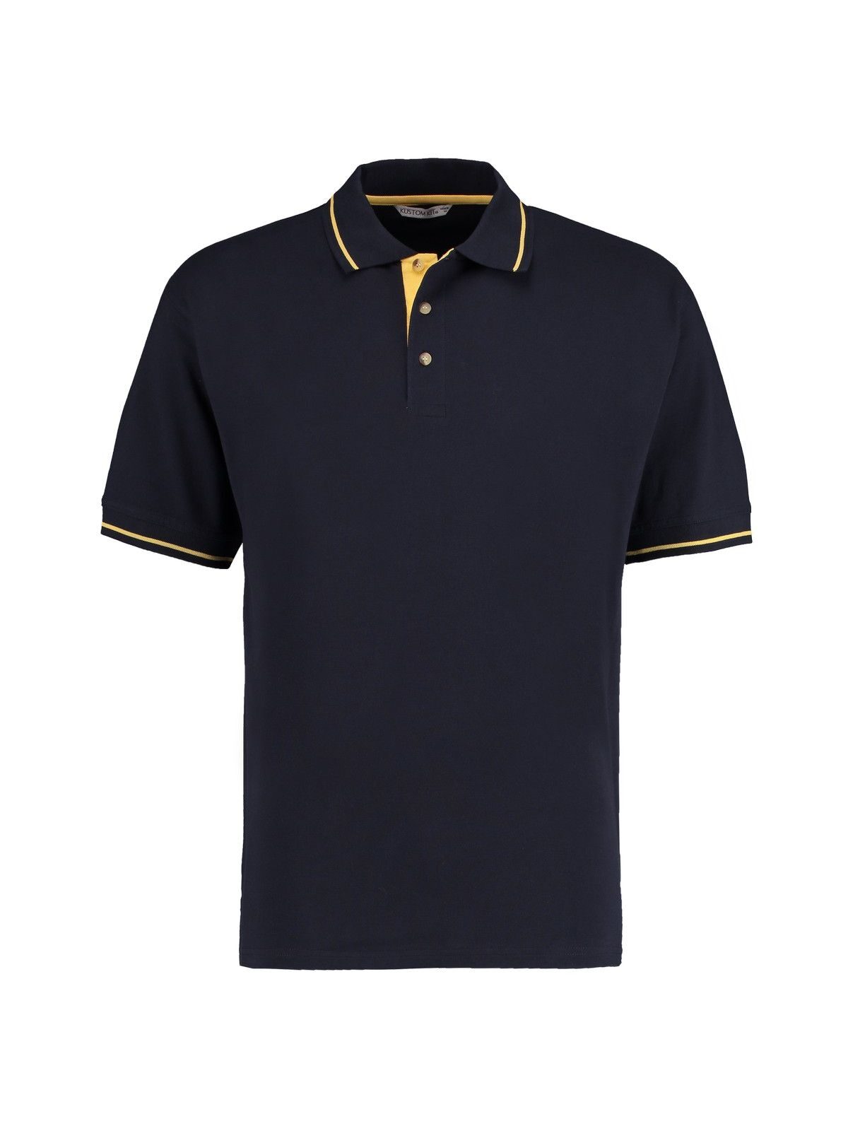 St. Mellion Polo uomo Herren Poloshirt – Kustom Kit – Farbe navy/yellow – individuell veredelbar