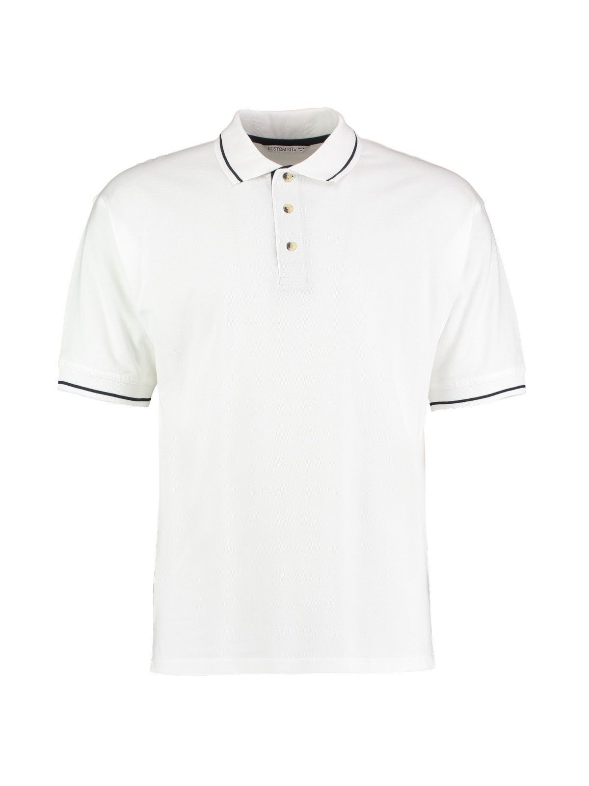 St. Mellion Polo uomo Herren Poloshirt – Kustom Kit – Farbe white/navy – individuell veredelbar