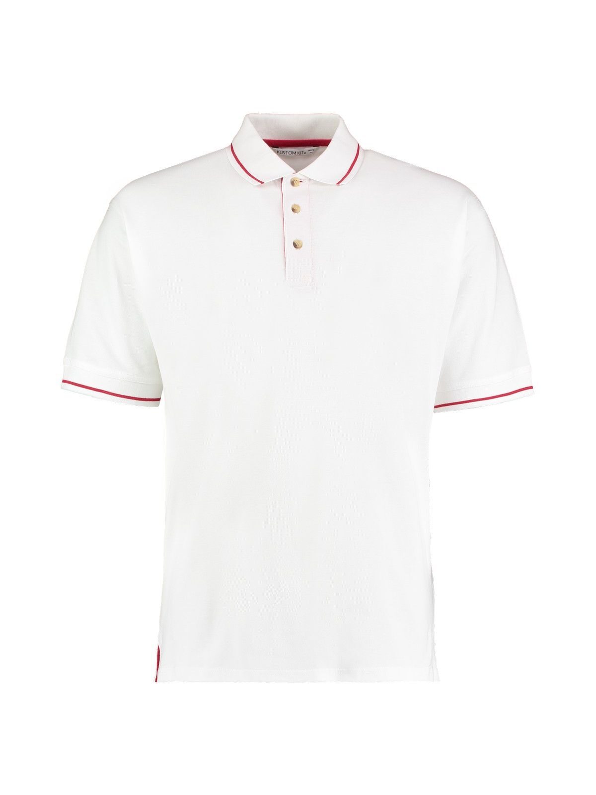 St. Mellion Polo uomo Herren Poloshirt – Kustom Kit – Farbe white/red – individuell veredelbar