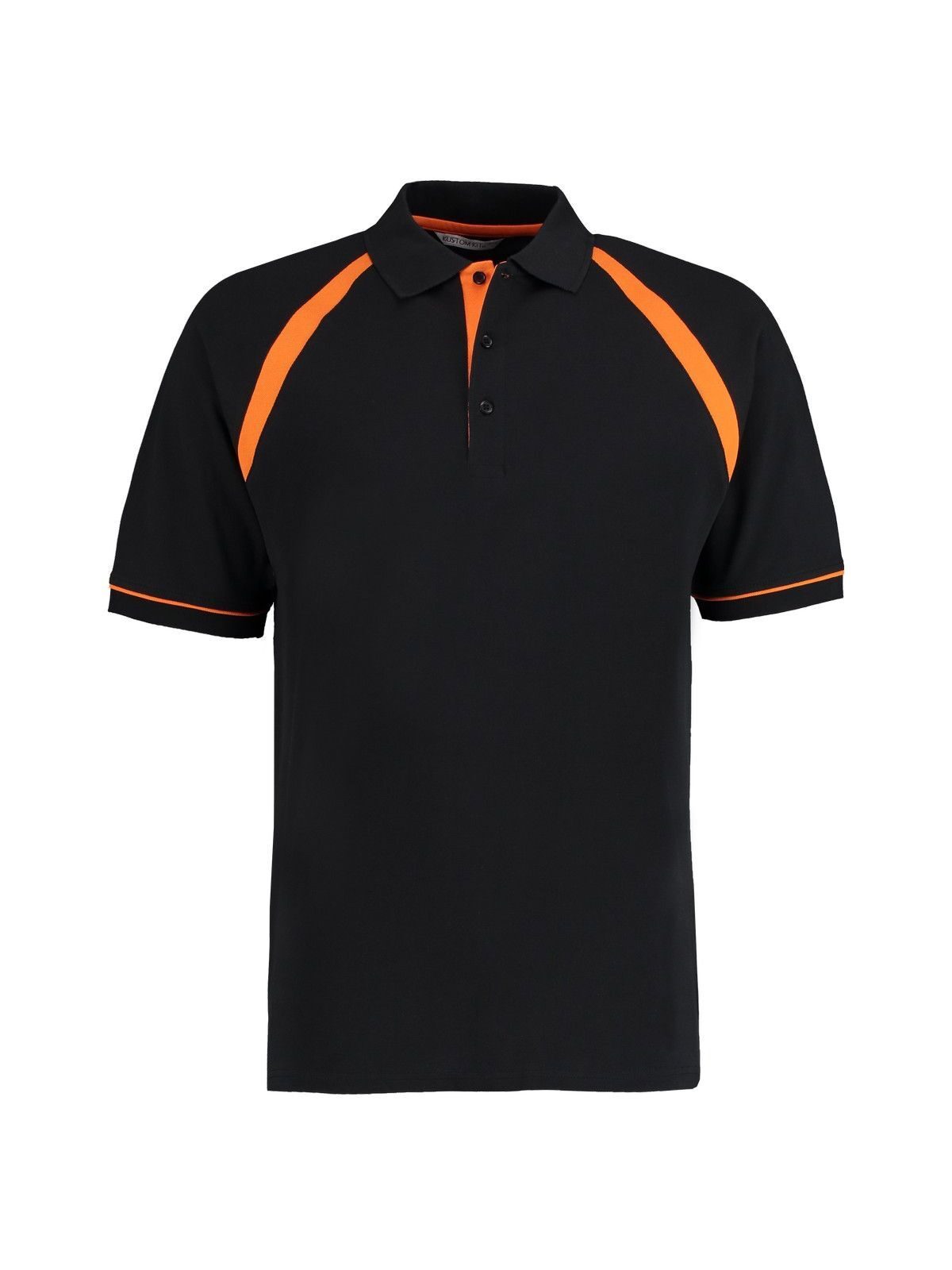 Oak Hill Polo Poloshirt – Kustom Kit – Farbe black/orange – individuell veredelbar
