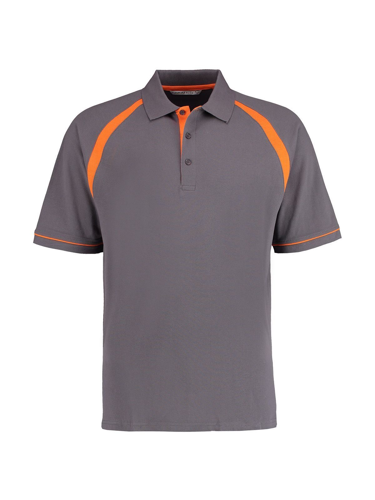Oak Hill Polo Poloshirt – Kustom Kit – Farbe charcoal/orange – individuell veredelbar