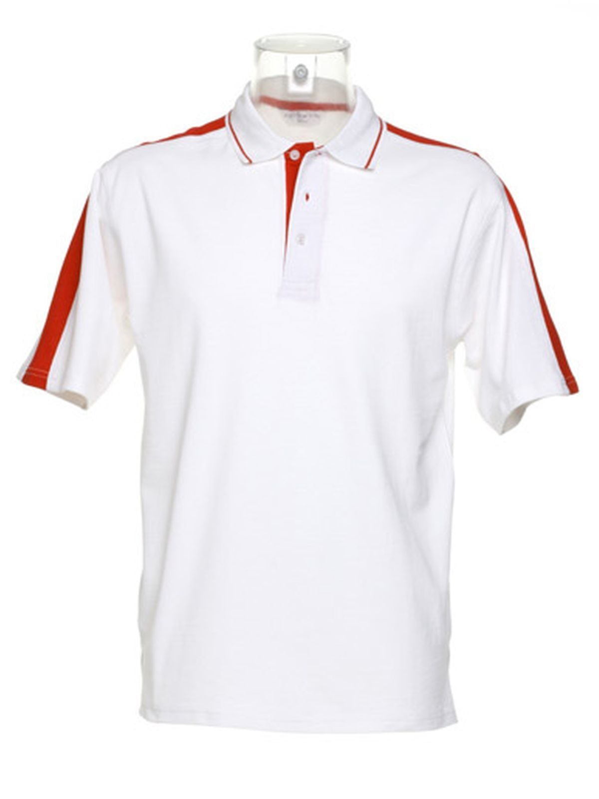 Sporting Poloshirt – Kustom Kit – Farbe white/red – individuell veredelbar