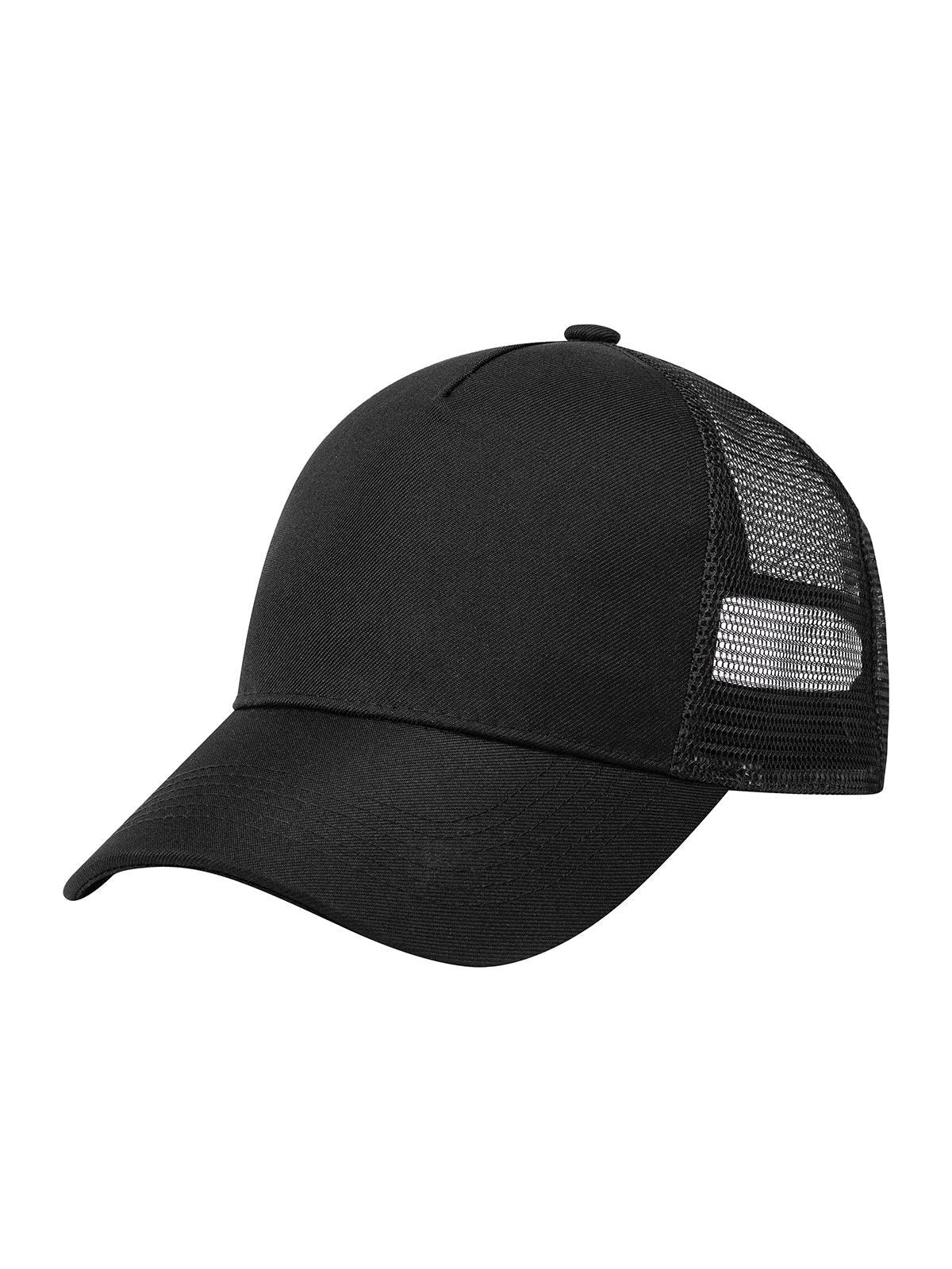 Trucker Caps Trucker Cap Schwarz-Schwarz bestickbar und bedruckbar – LA1970