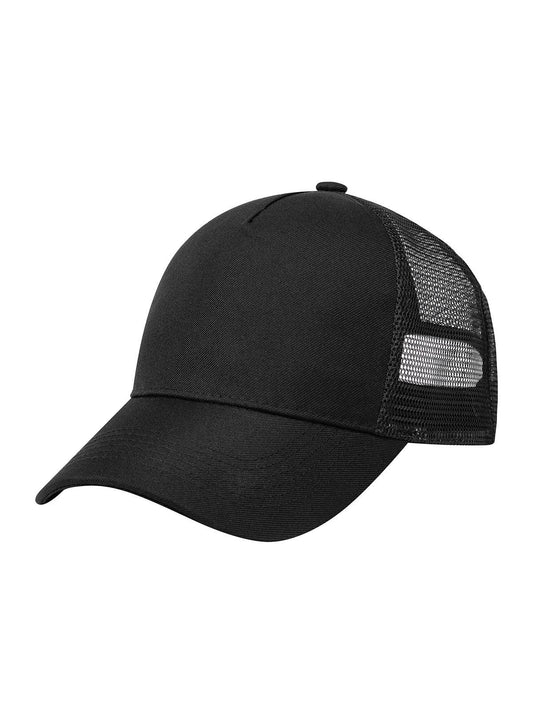 Trucker Caps Trucker Cap Schwarz-Schwarz bestickbar und bedruckbar – LA1970