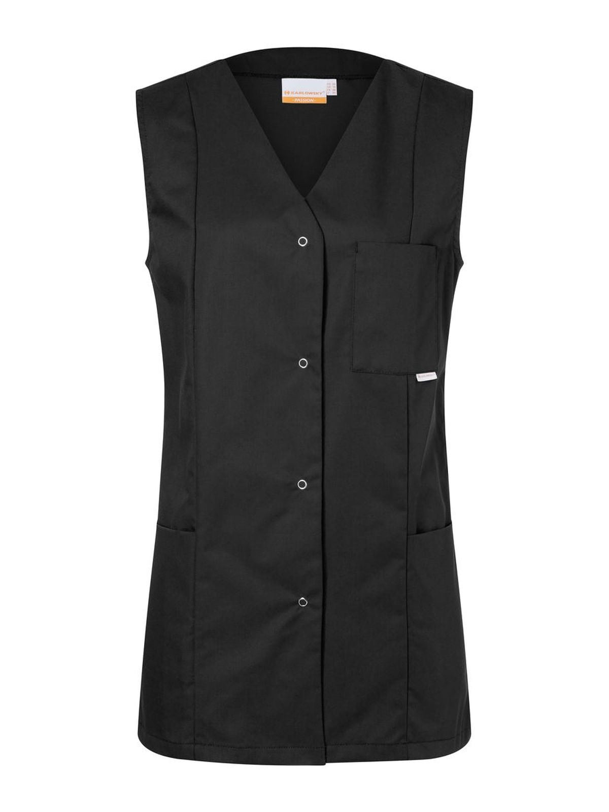 Work Smock Sara Damen Schürze / Kasack – Karlowsky – Farbe Schwarz – individuell veredelbar