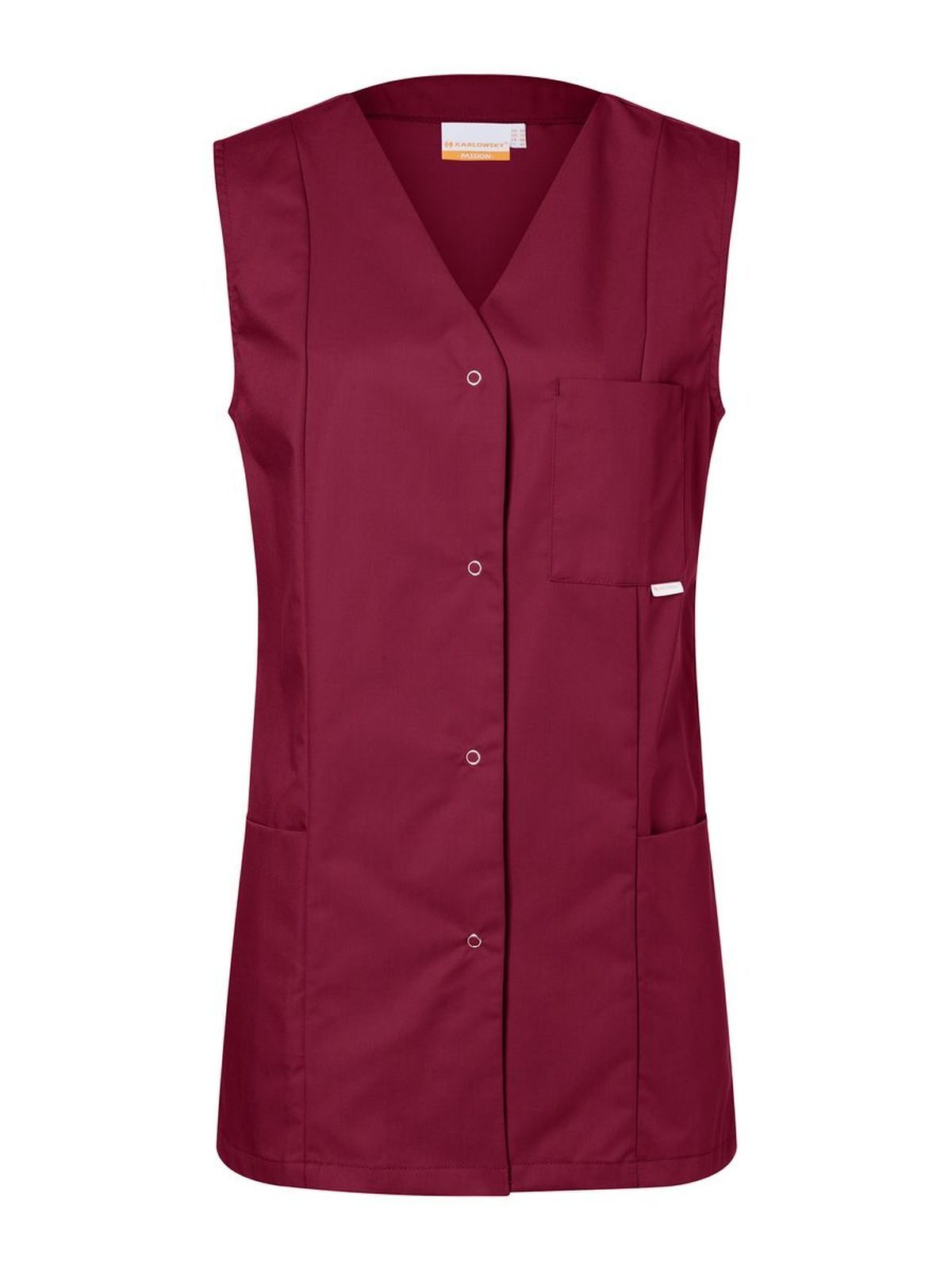Work Smock Sara Damen Schürze / Kasack – Karlowsky – Farbe Bordeaux – individuell veredelbar
