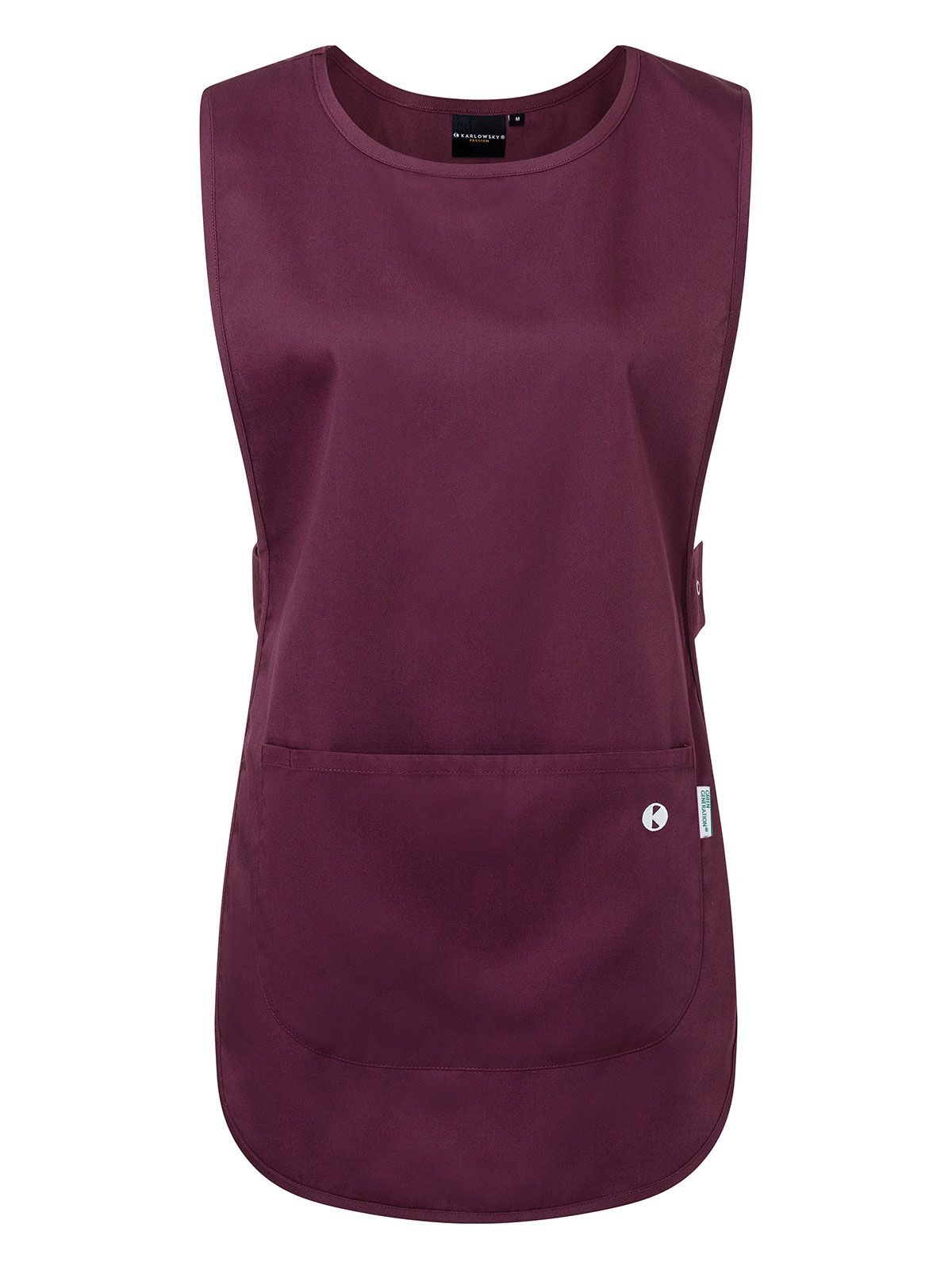 Tunic - Essential Schürze / Kasack – Karlowsky – Farbe Aubergine – individuell veredelbar