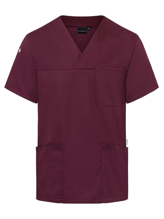 Slip-on Tunic - Essential Herren Schürze / Kasack – Karlowsky – Farbe Aubergine – individuell veredelbar