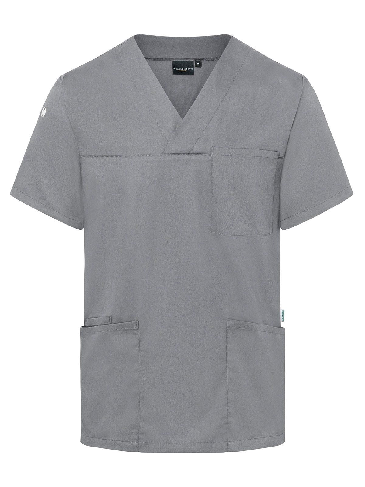 Slip-on Tunic - Essential Herren Schürze / Kasack – Karlowsky – Farbe Platinum Grey – individuell veredelbar