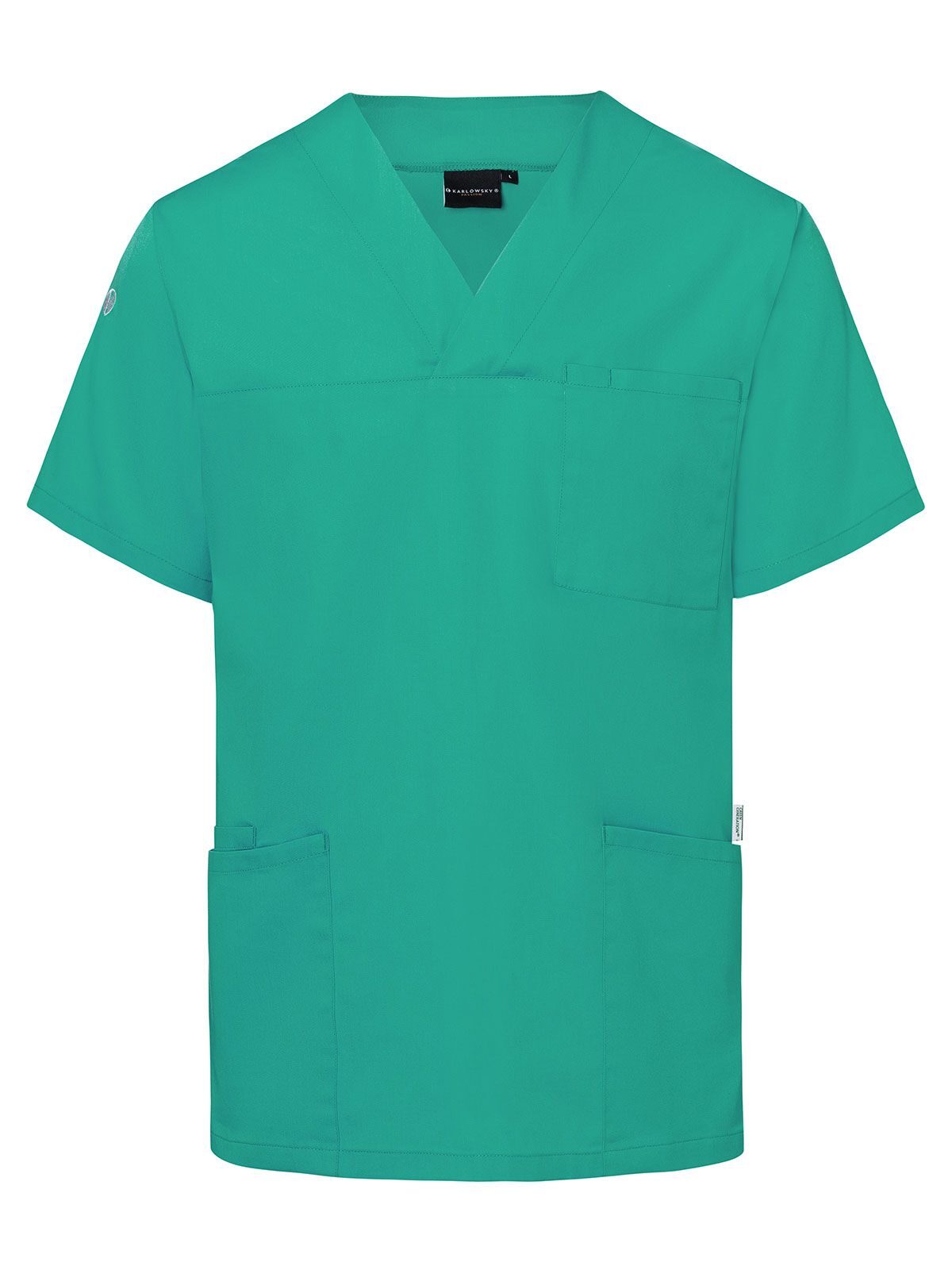 Slip-on Tunic - Essential Herren Schürze / Kasack – Karlowsky – Farbe Emerald Green – individuell veredelbar
