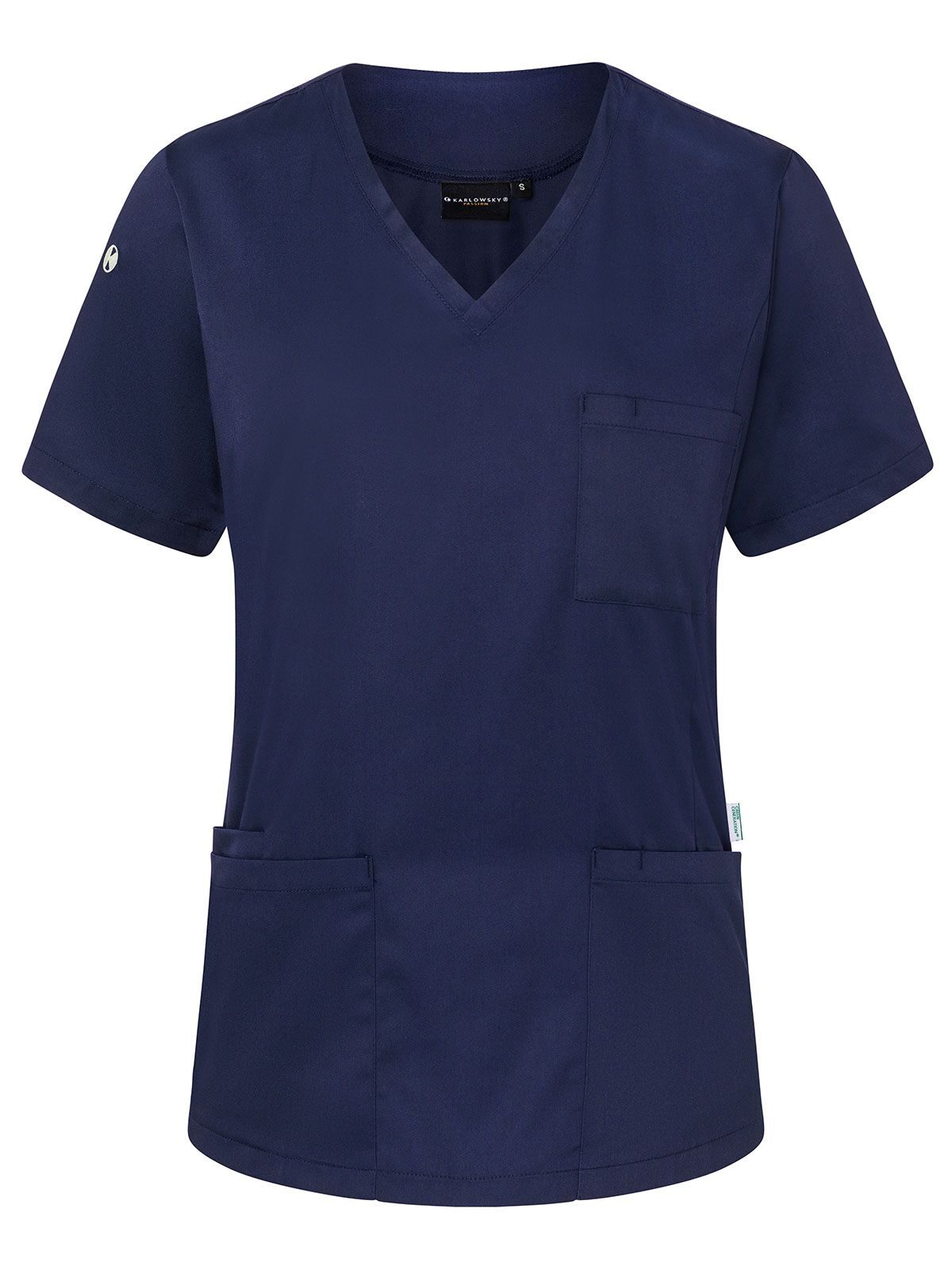 Slip-On Tunic - Essential Damen Schürze / Kasack – Karlowsky – Farbe Navy – individuell veredelbar