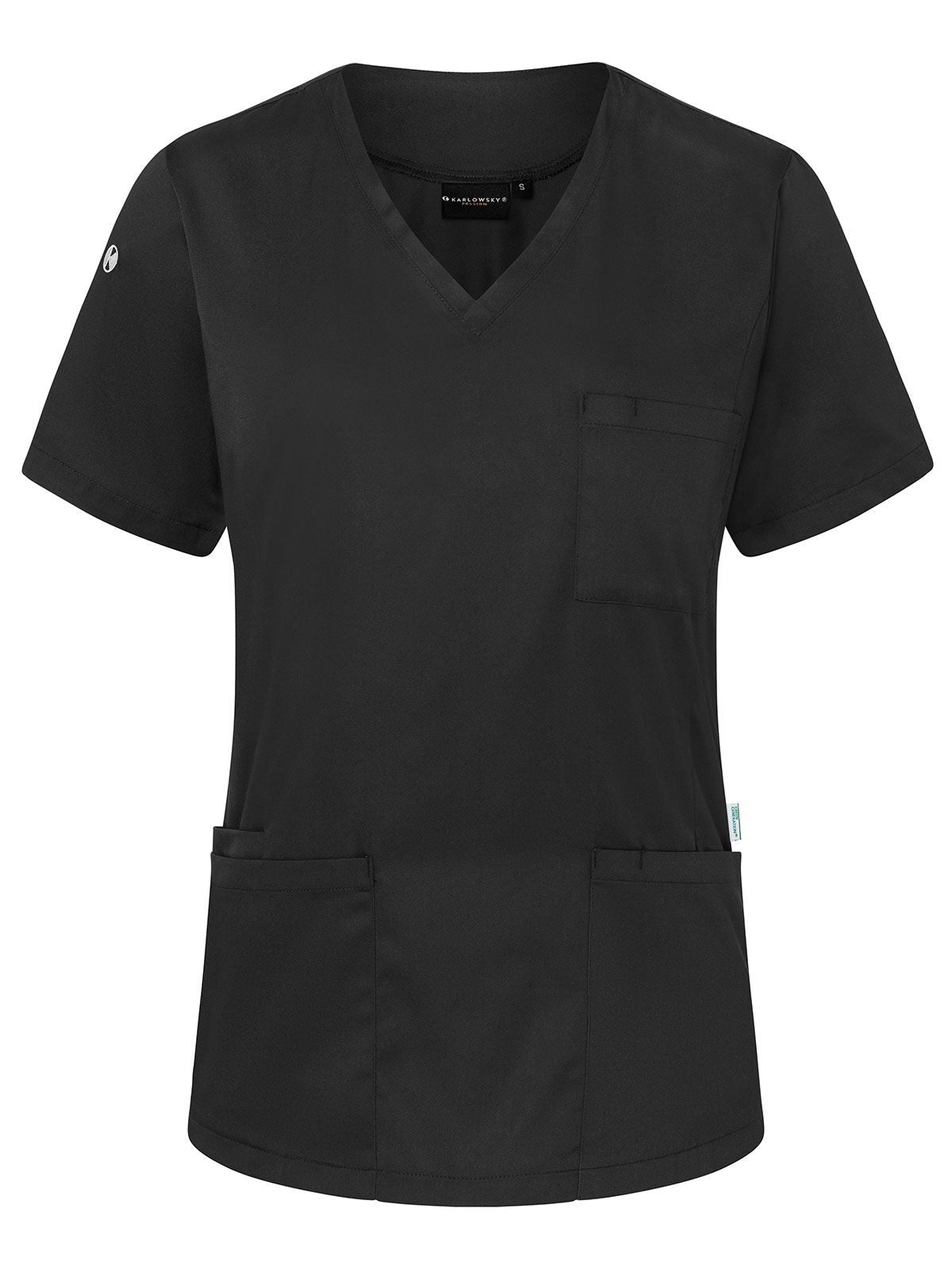 Slip-On Tunic - Essential Damen Schürze / Kasack – Karlowsky – Farbe Schwarz – individuell veredelbar