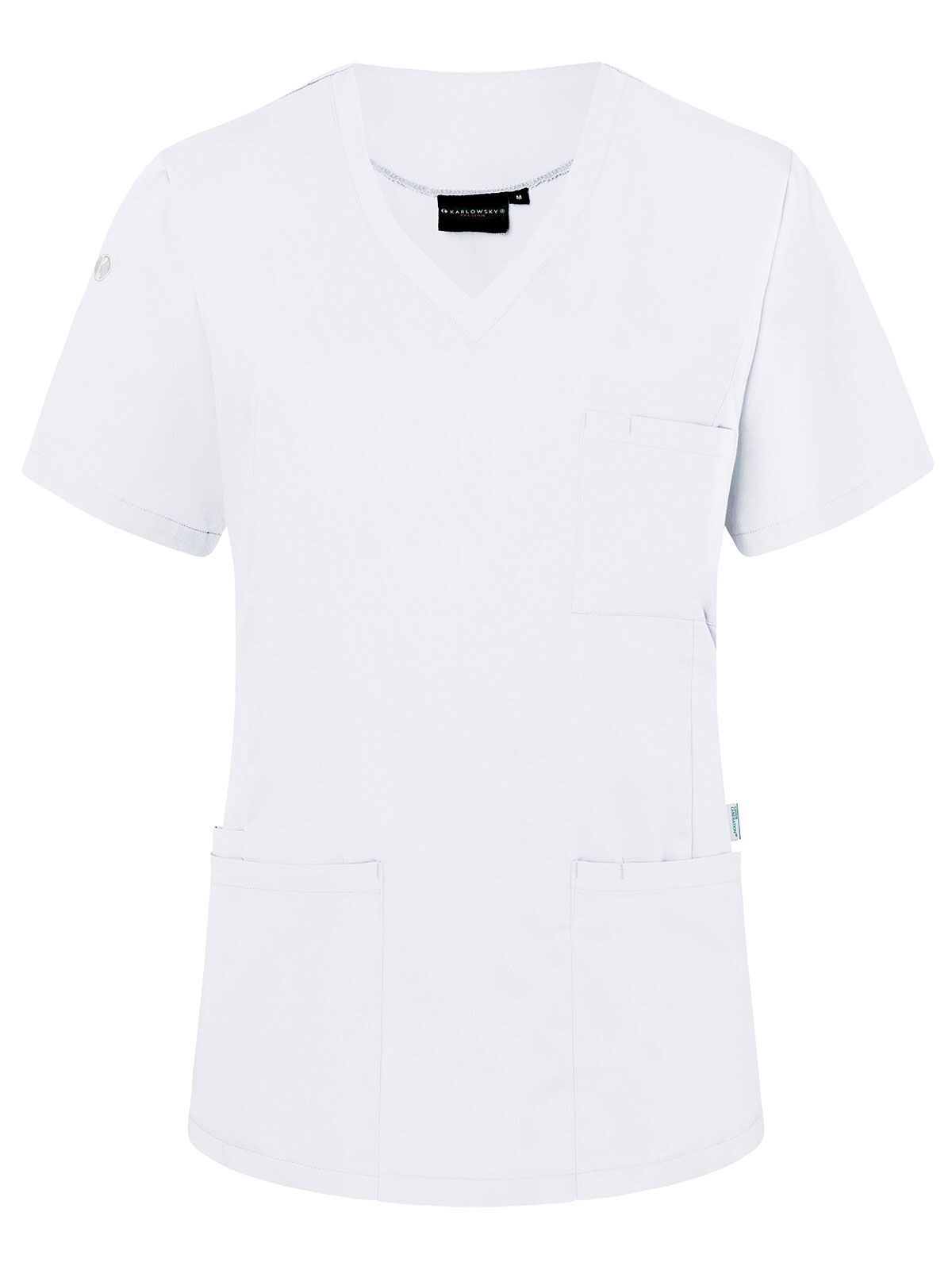 Slip-On Tunic - Essential Damen Schürze / Kasack – Karlowsky – Farbe Weiß – individuell veredelbar