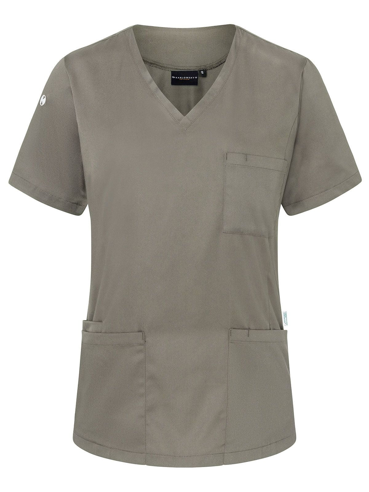 Slip-On Tunic - Essential Damen Schürze / Kasack – Karlowsky – Farbe Sage – individuell veredelbar