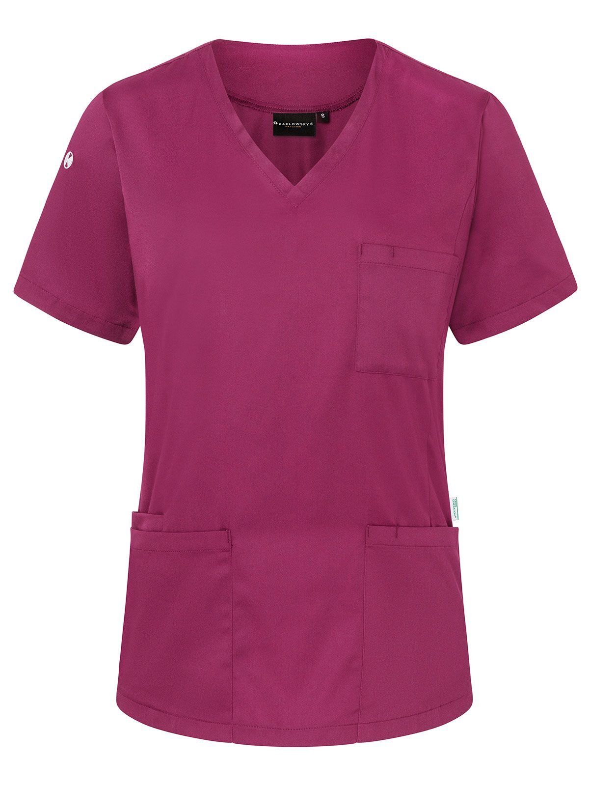 Slip-On Tunic - Essential Damen Schürze / Kasack – Karlowsky – Farbe Fuchsia – individuell veredelbar