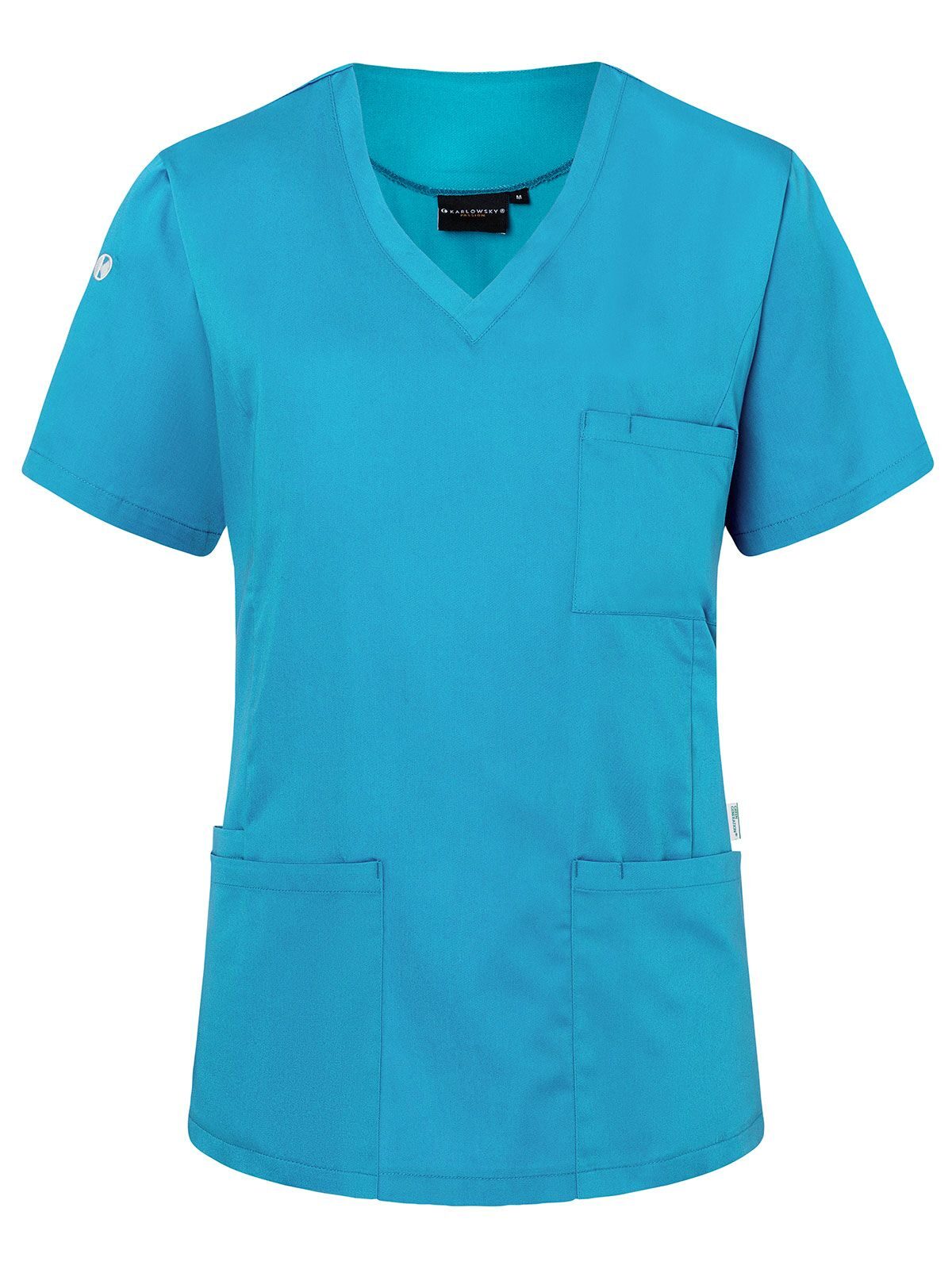 Slip-On Tunic - Essential Damen Schürze / Kasack – Karlowsky – Farbe Pacific Blue – individuell veredelbar