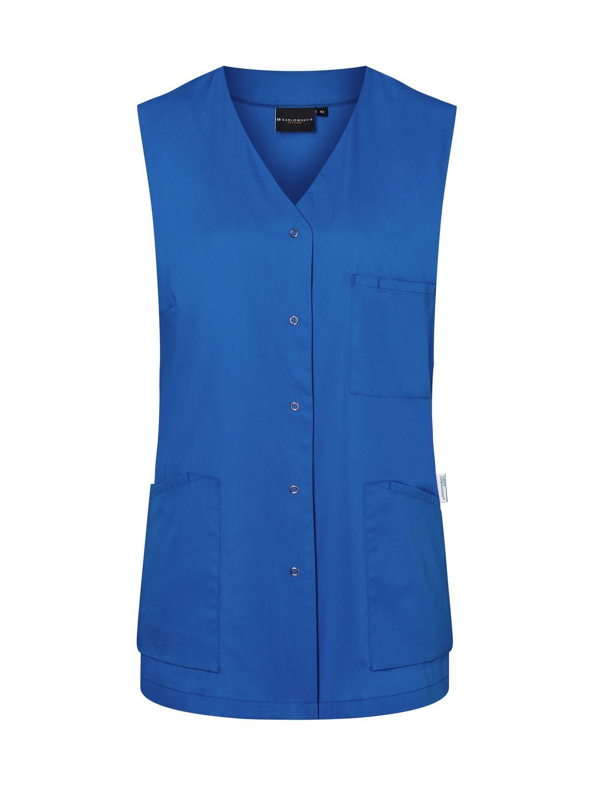 Sleeve-less Ladies´Tunic Essential Damen Schürze / Kasack – Karlowsky – Farbe Royalblau – individuell veredelbar
