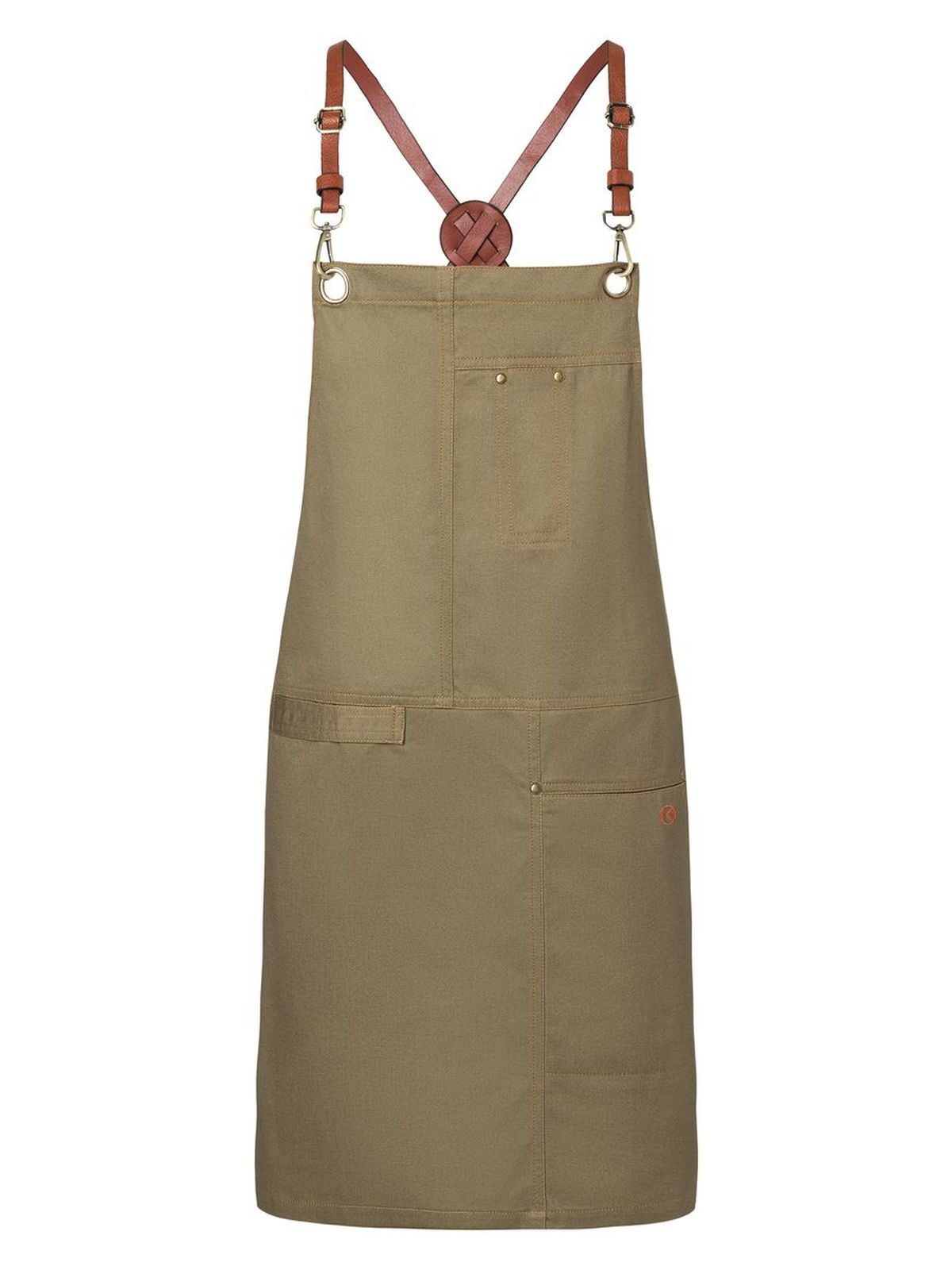 Bib Apron Urban X-Style Schürze / Kasack – Karlowsky – Farbe Khaki – individuell veredelbar