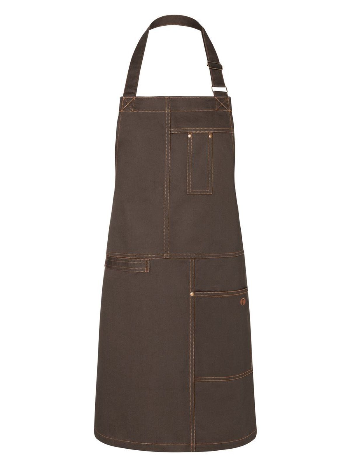 Bib Apron Urban Casual Style Schürze / Kasack – Karlowsky – Farbe Schokolade – individuell veredelbar