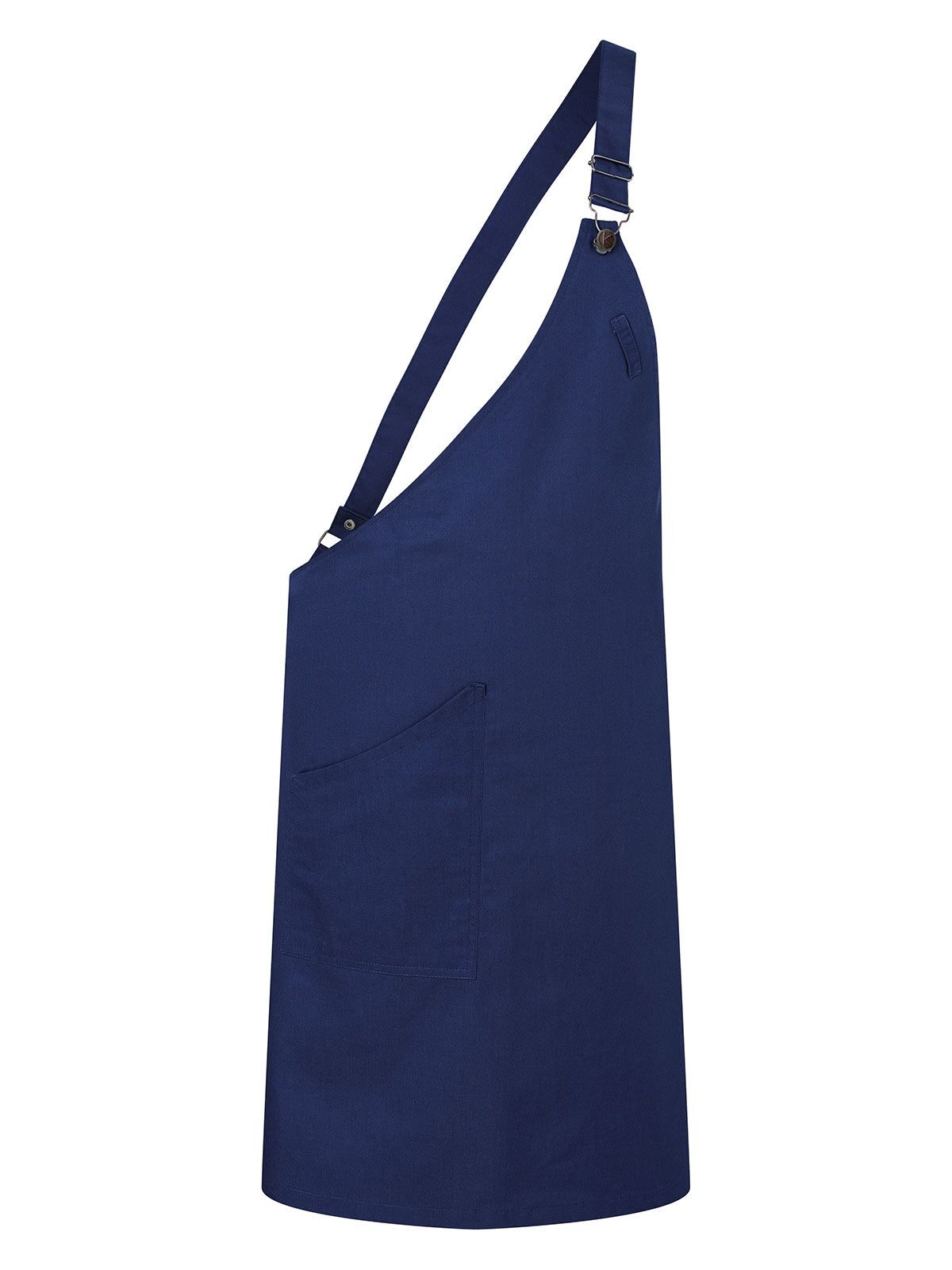 Asymmetrical Bib Apron with Pocket Herren Schürze / Kasack – Karlowsky – Farbe Navy – individuell veredelbar