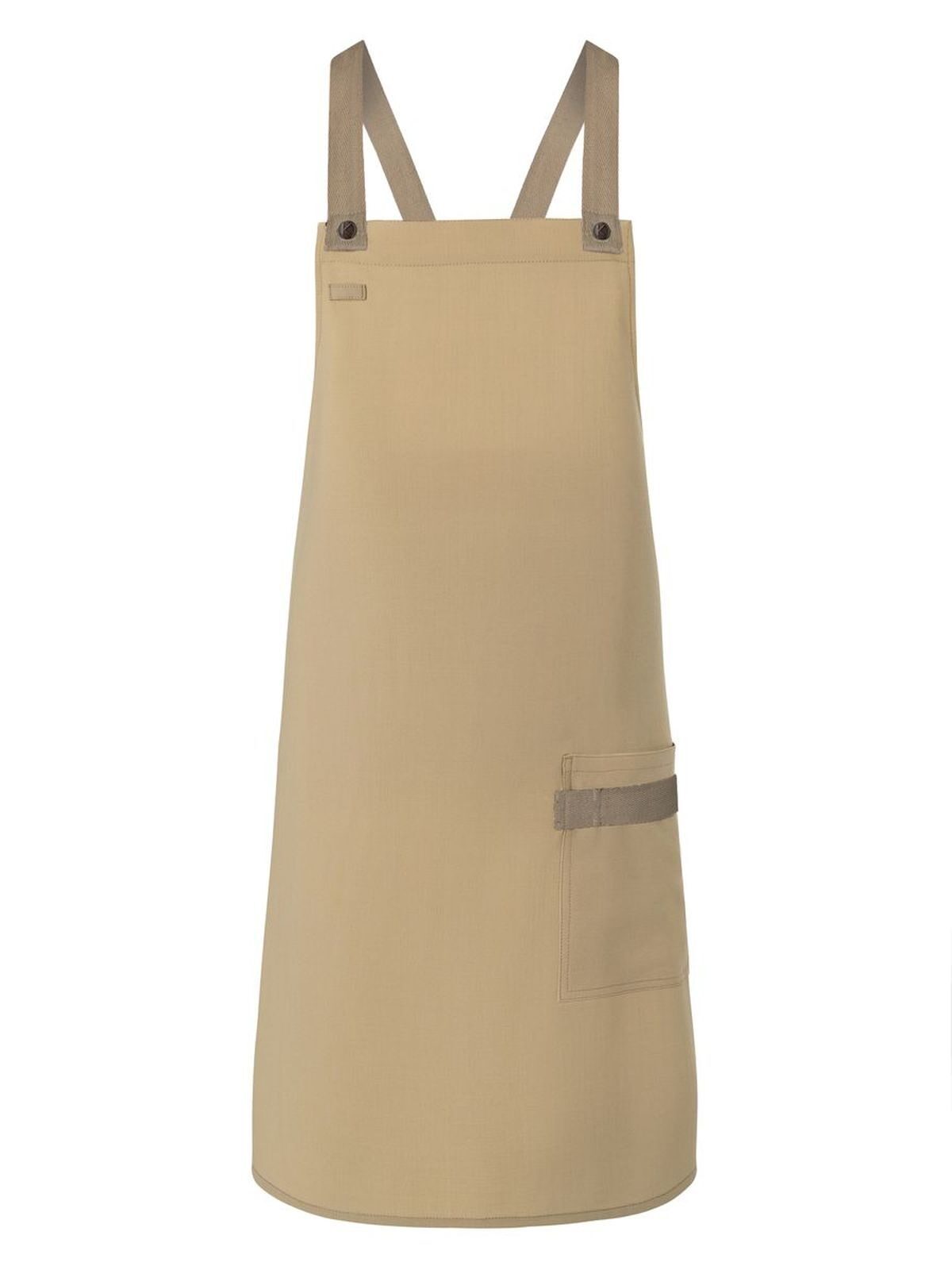 Bib Apron With Crossed Ribbons Herren Schürze / Kasack – Karlowsky – Farbe Pebble Beige – individuell veredelbar