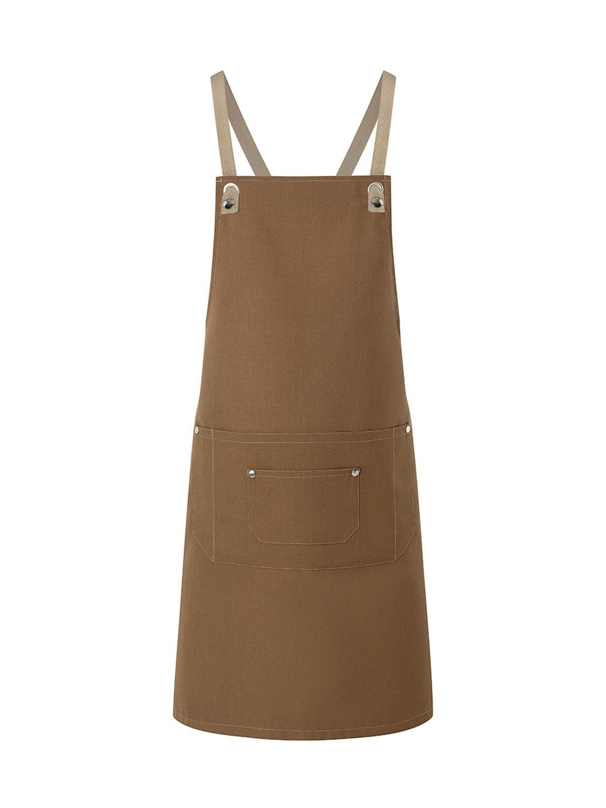 Bib Apron With Crossed Ribbons And Big Pocket Herren Schürze / Kasack – Karlowsky – Farbe Cinnamon – individuell veredelbar