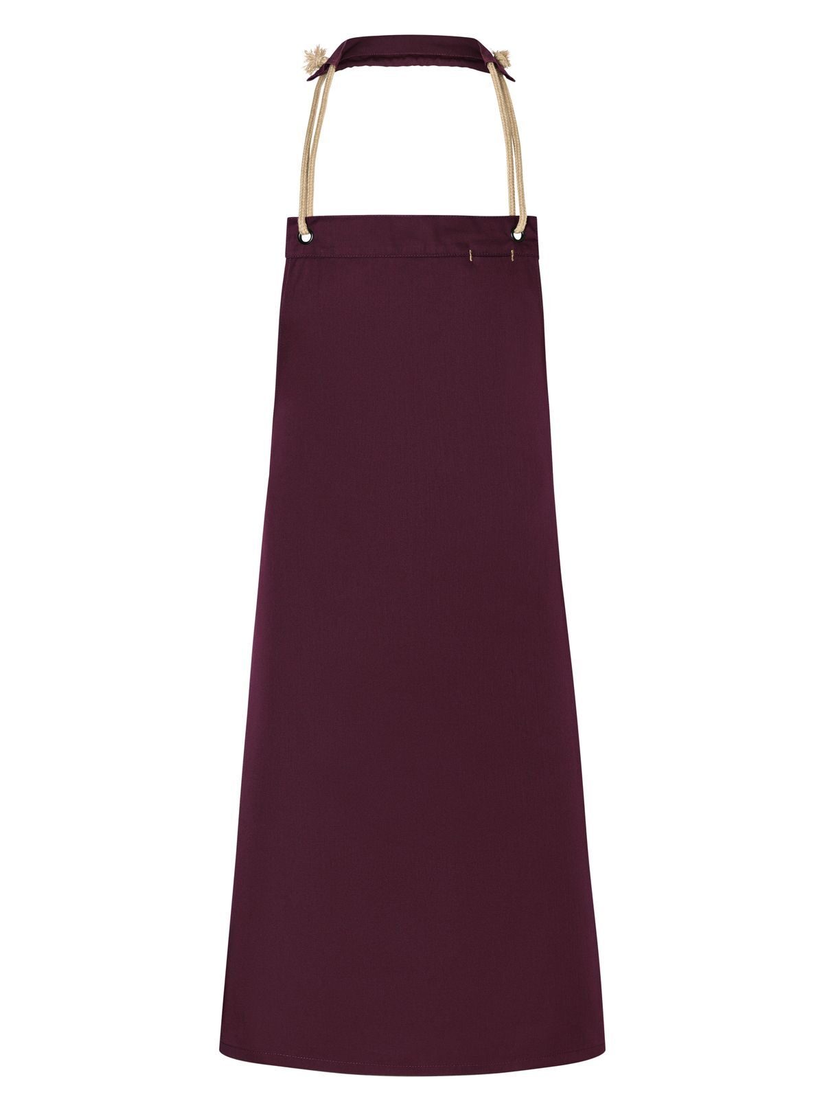 Bib Apron with cords 70x85 cm Schürze / Kasack – Karlowsky – Farbe Aubergine – individuell veredelbar
