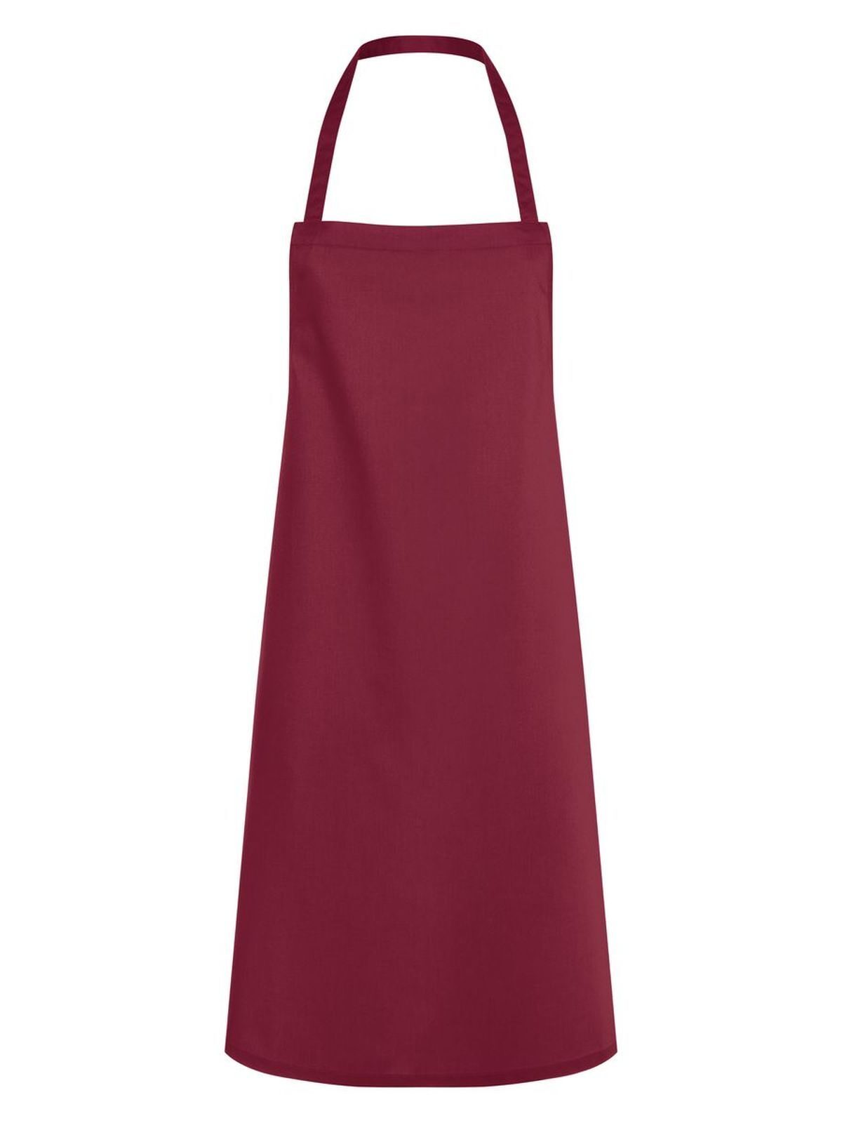 Bib Apron Faro 75 x 95 cm Schürze / Kasack – Karlowsky – Farbe Bordeaux – individuell veredelbar