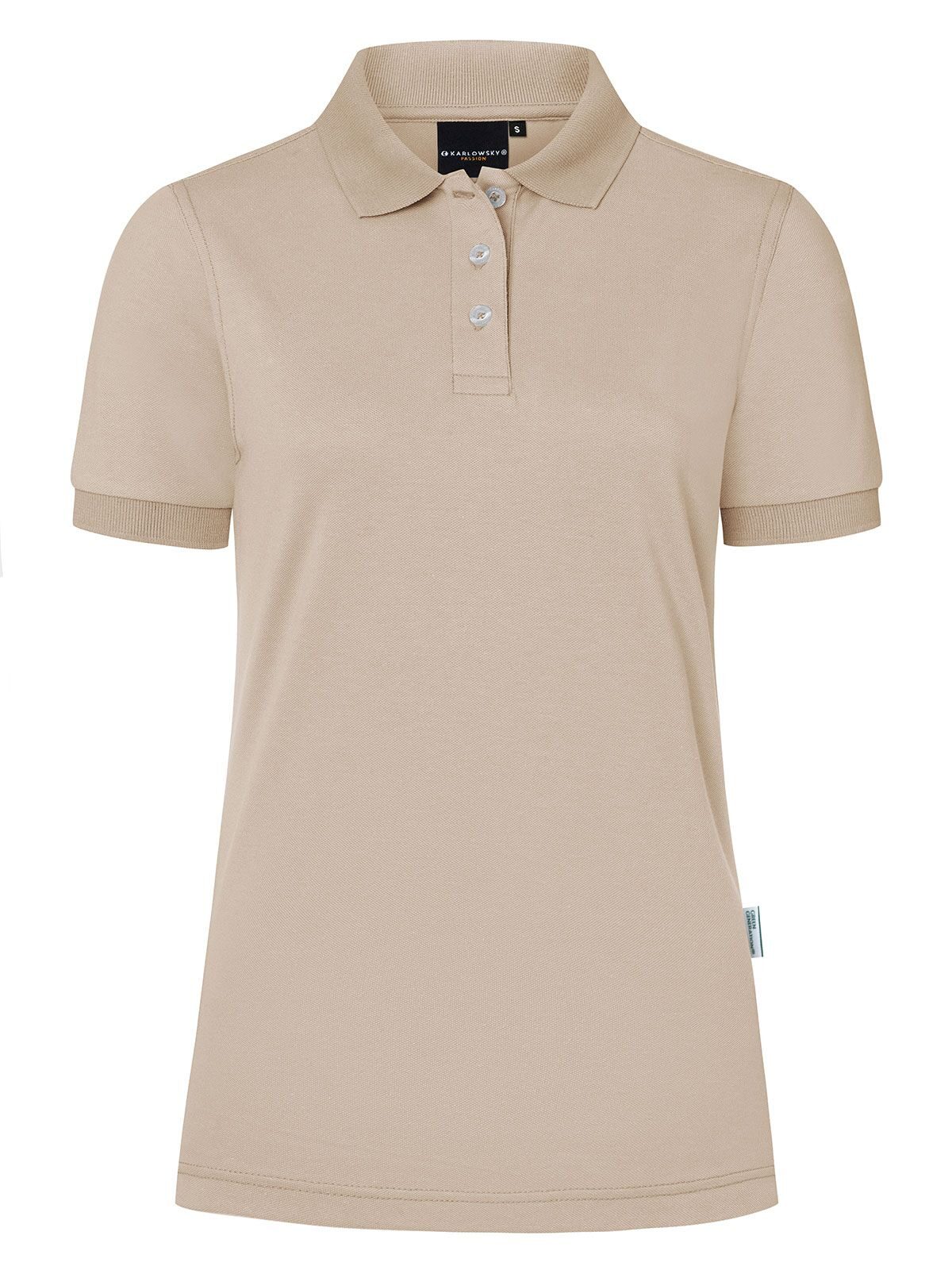 Ladies' Workwear Damen Poloshirt – Karlowsky – Farbe Sand – individuell veredelbar