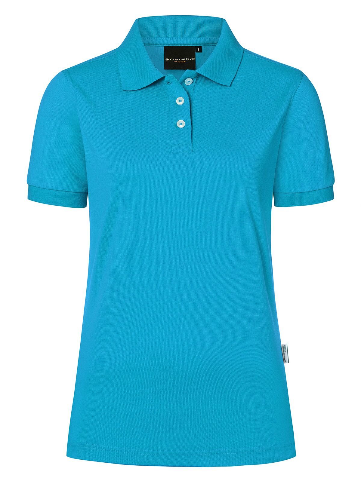 Ladies' Workwear Damen Poloshirt – Karlowsky – Farbe Pacific Blue – individuell veredelbar