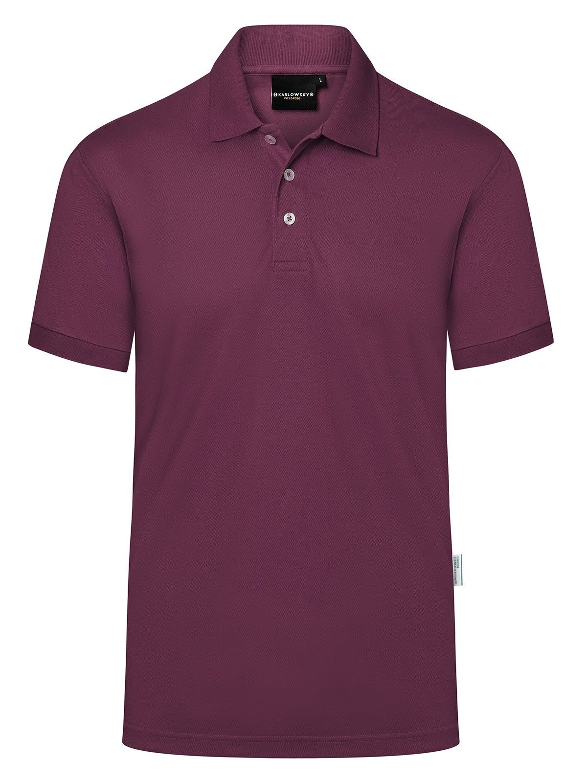 Workwear Herren Poloshirt – Karlowsky – Farbe Aubergine – individuell veredelbar