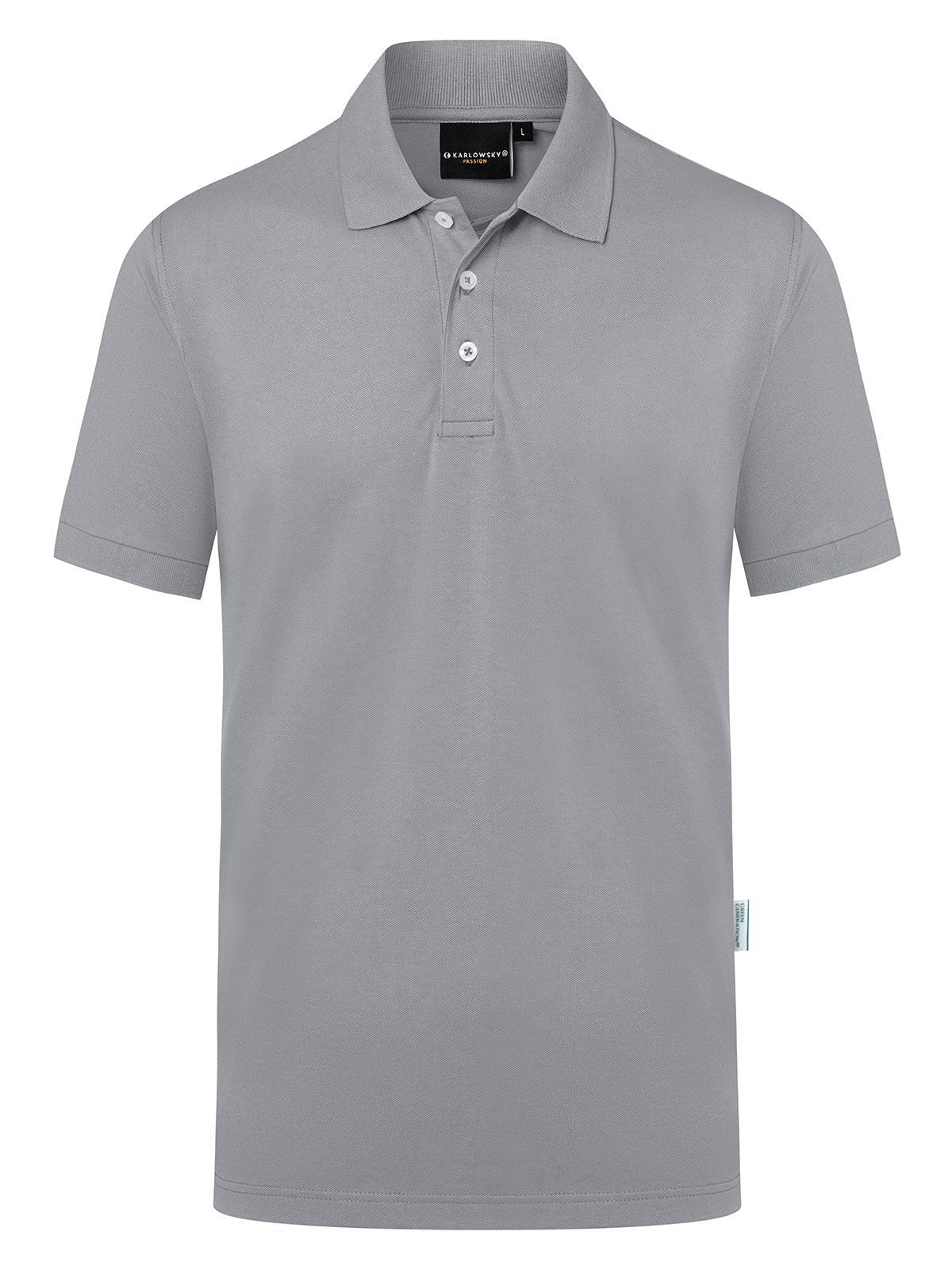 Workwear Herren Poloshirt – Karlowsky – Farbe Platinum Grey – individuell veredelbar