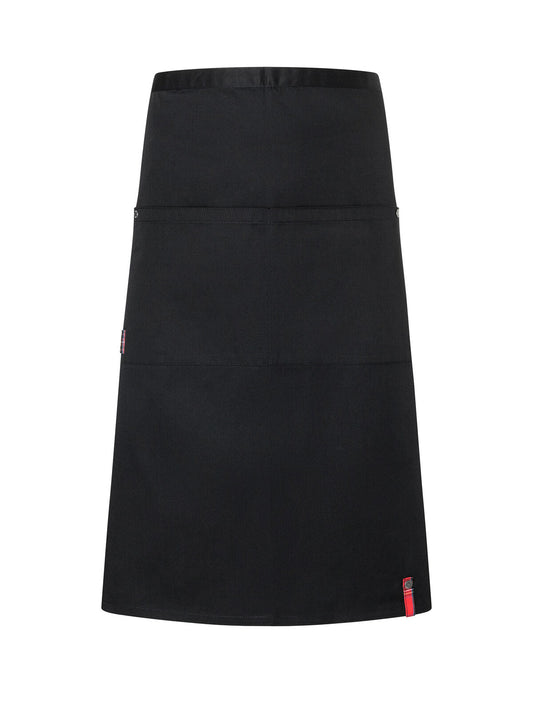 Grembiule bistrò ROCK CHEF® -Stage2 con tasca Herren Schürze / Kasack – Karlowsky – Farbe Schwarz – individuell veredelbar