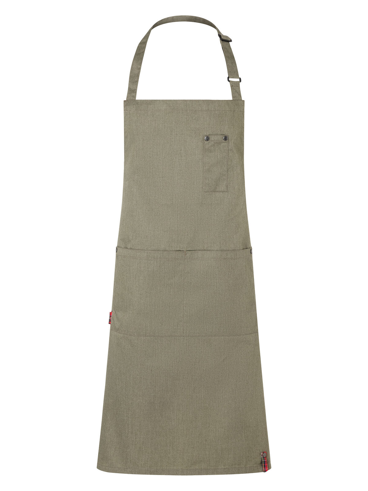 Grembiule con pettorina stile denim ROCK CHEF®-Stage2 Herren Schürze / Kasack – Karlowsky – Farbe Vintage Moss Green – individuell veredelbar