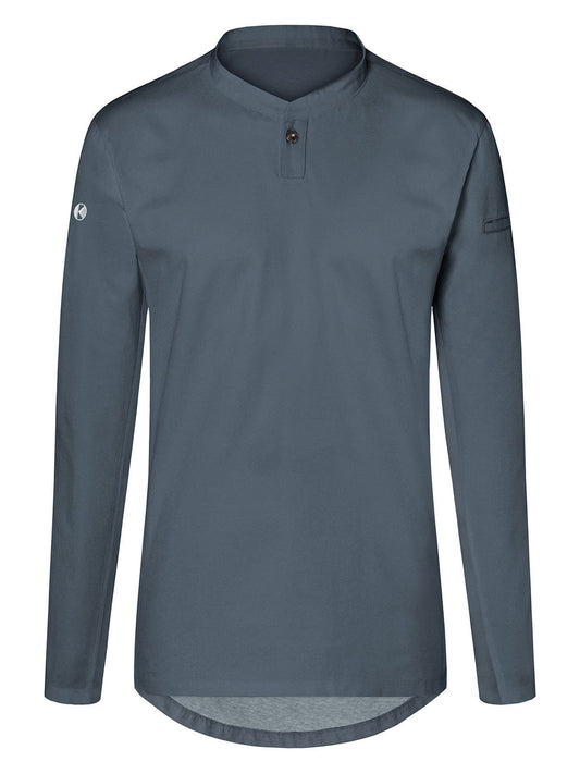 Long-Sleeve Work Shirt Performance Damen Schürze / Kasack – Karlowsky – Farbe Anthrazit – individuell veredelbar
