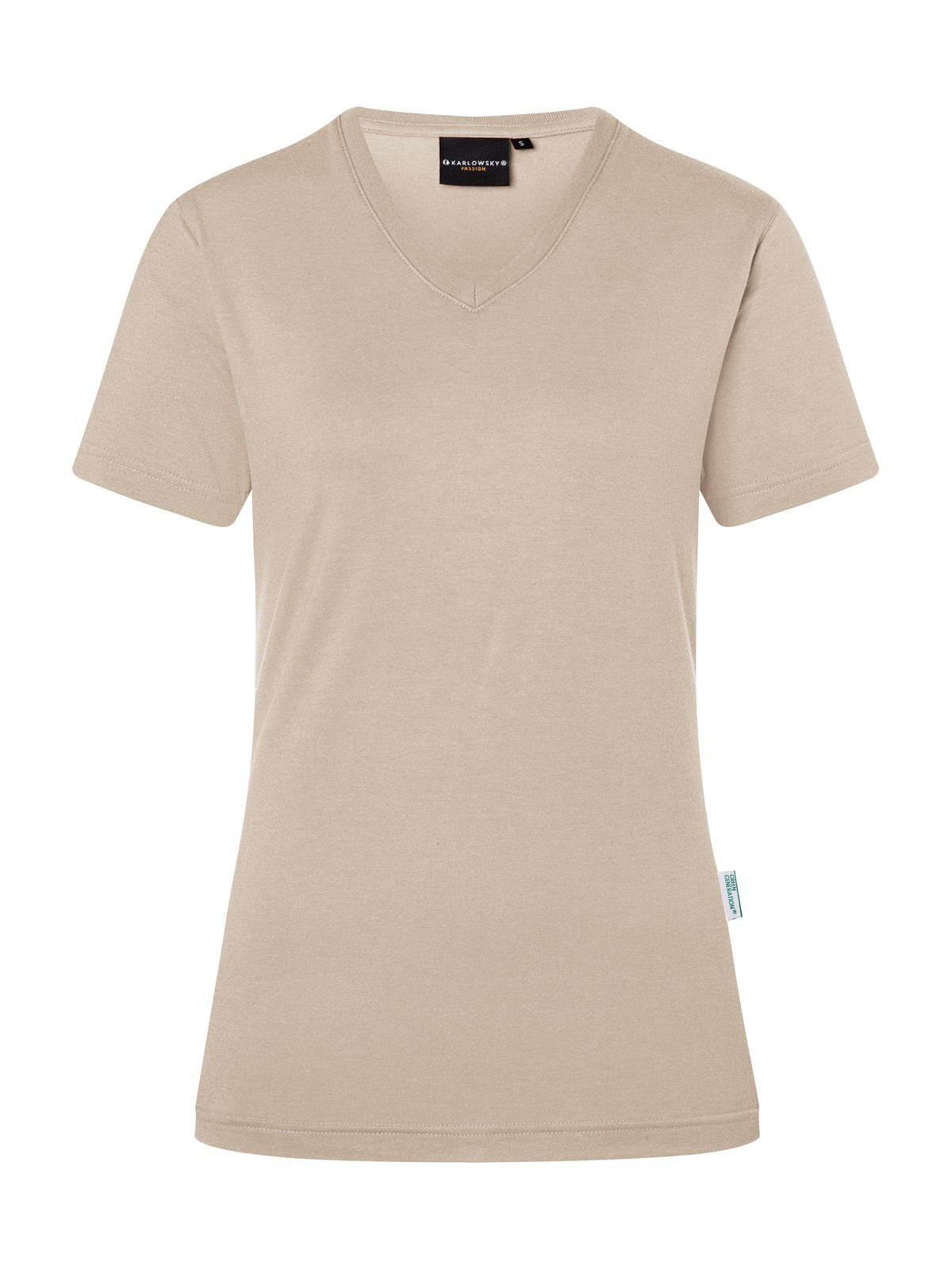 Ladies' Workwear Damen T-Shirt – Karlowsky – Farbe Sand – individuell veredelbar