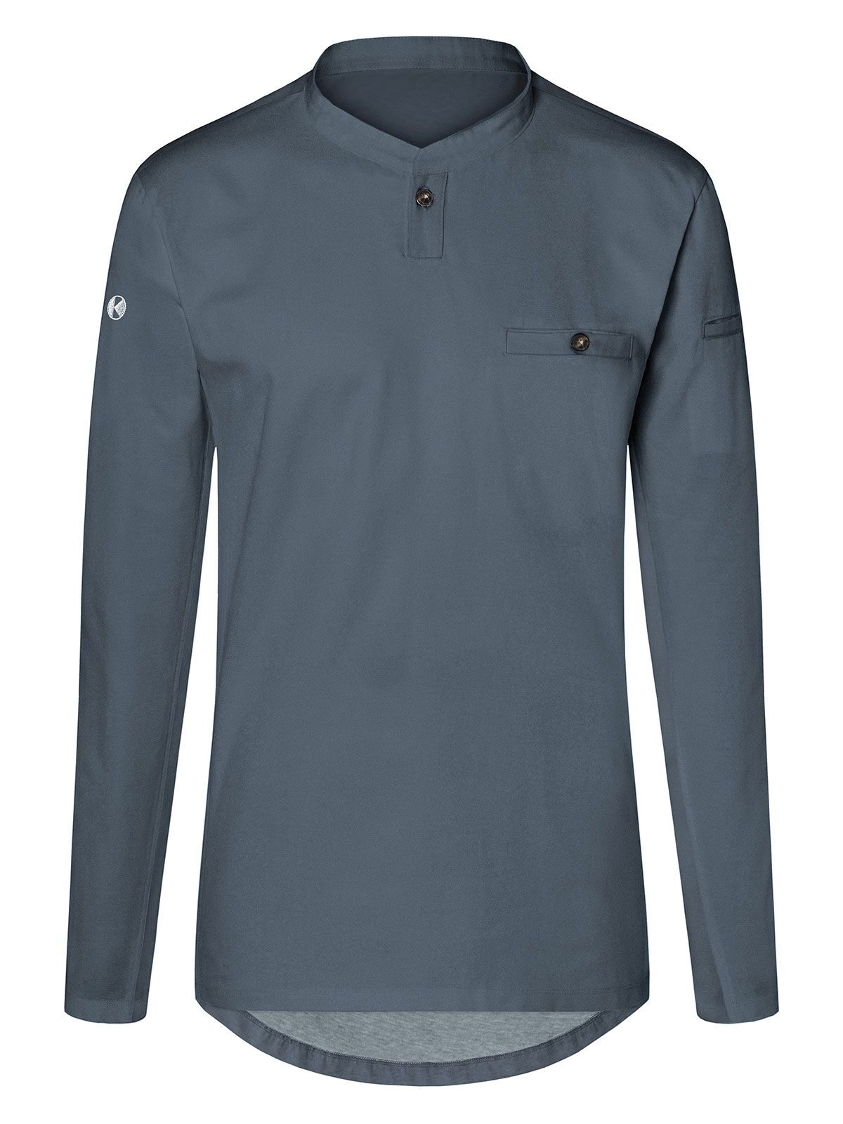 Long-Sleeve Work Shirt Performance Schürze / Kasack – Karlowsky – Farbe Anthrazit – individuell veredelbar