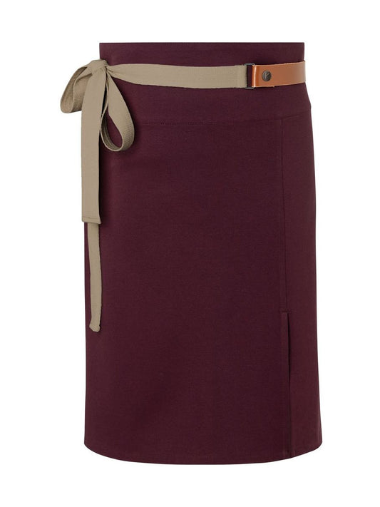 Waist-Apron Green Generation Made of Recycled Plastic Herren Schürze / Kasack – Karlowsky – Farbe Aubergine – individuell veredelbar