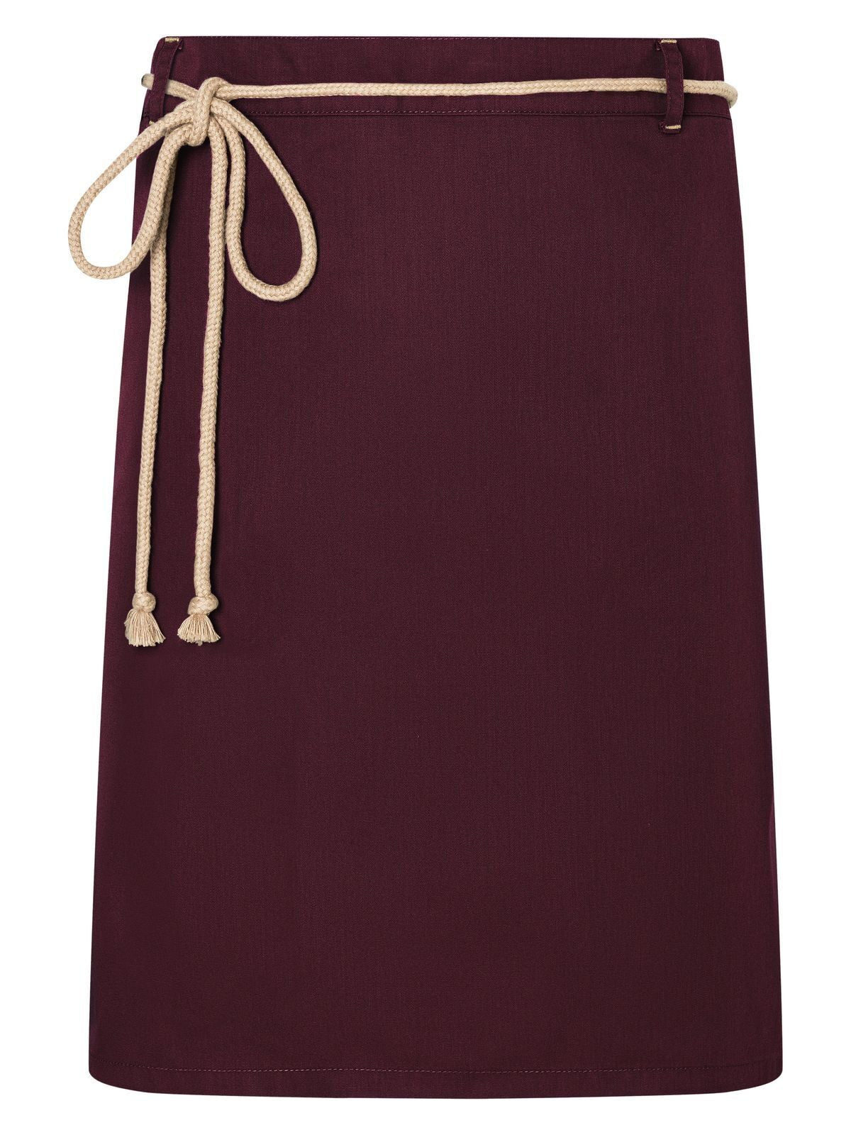 Waist Apron with cords 90x55 cm Schürze / Kasack – Karlowsky – Farbe Aubergine – individuell veredelbar