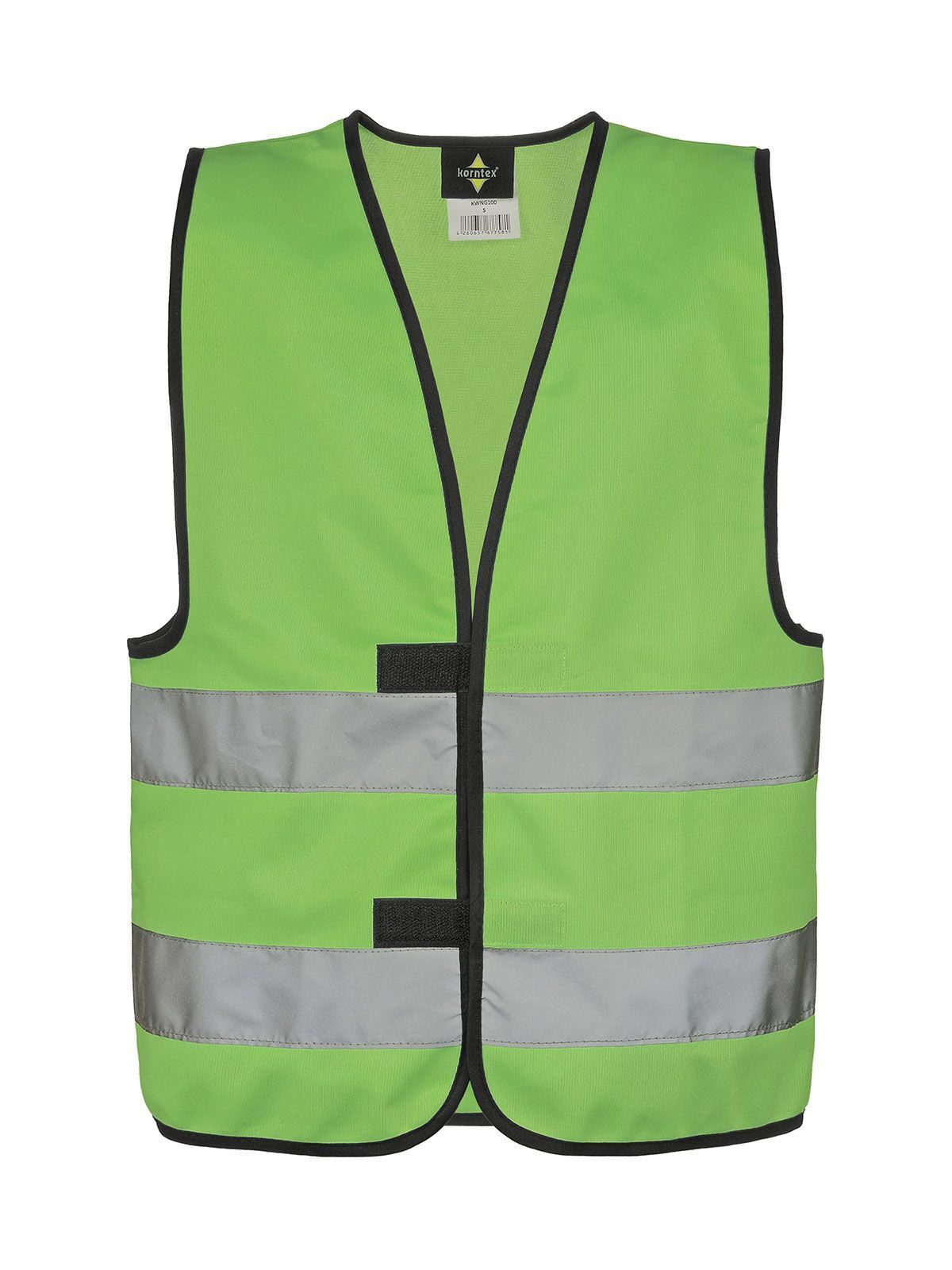 Kinder Warnweste / Sicherheitsweste – Korntex – Farbe Lime Green – individuell veredelbar