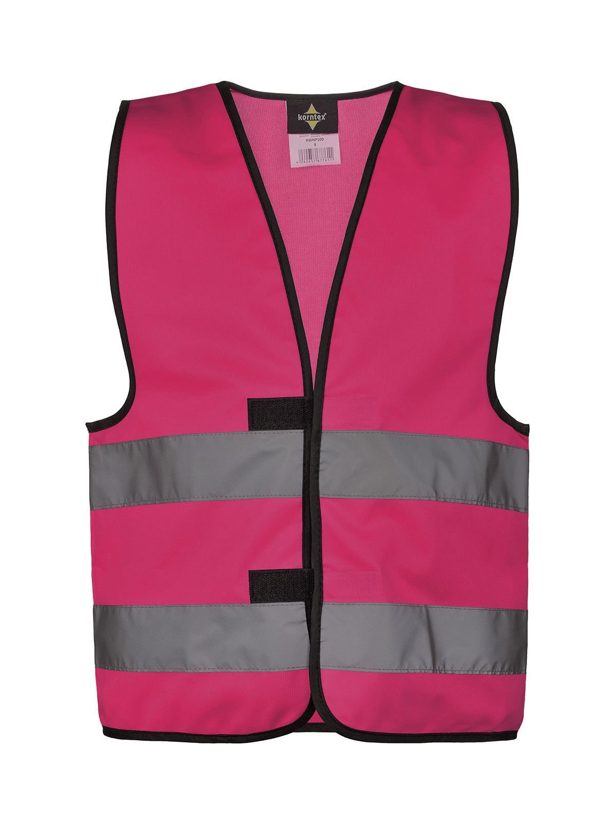 Kinder Warnweste / Sicherheitsweste – Korntex – Farbe Magenta – individuell veredelbar