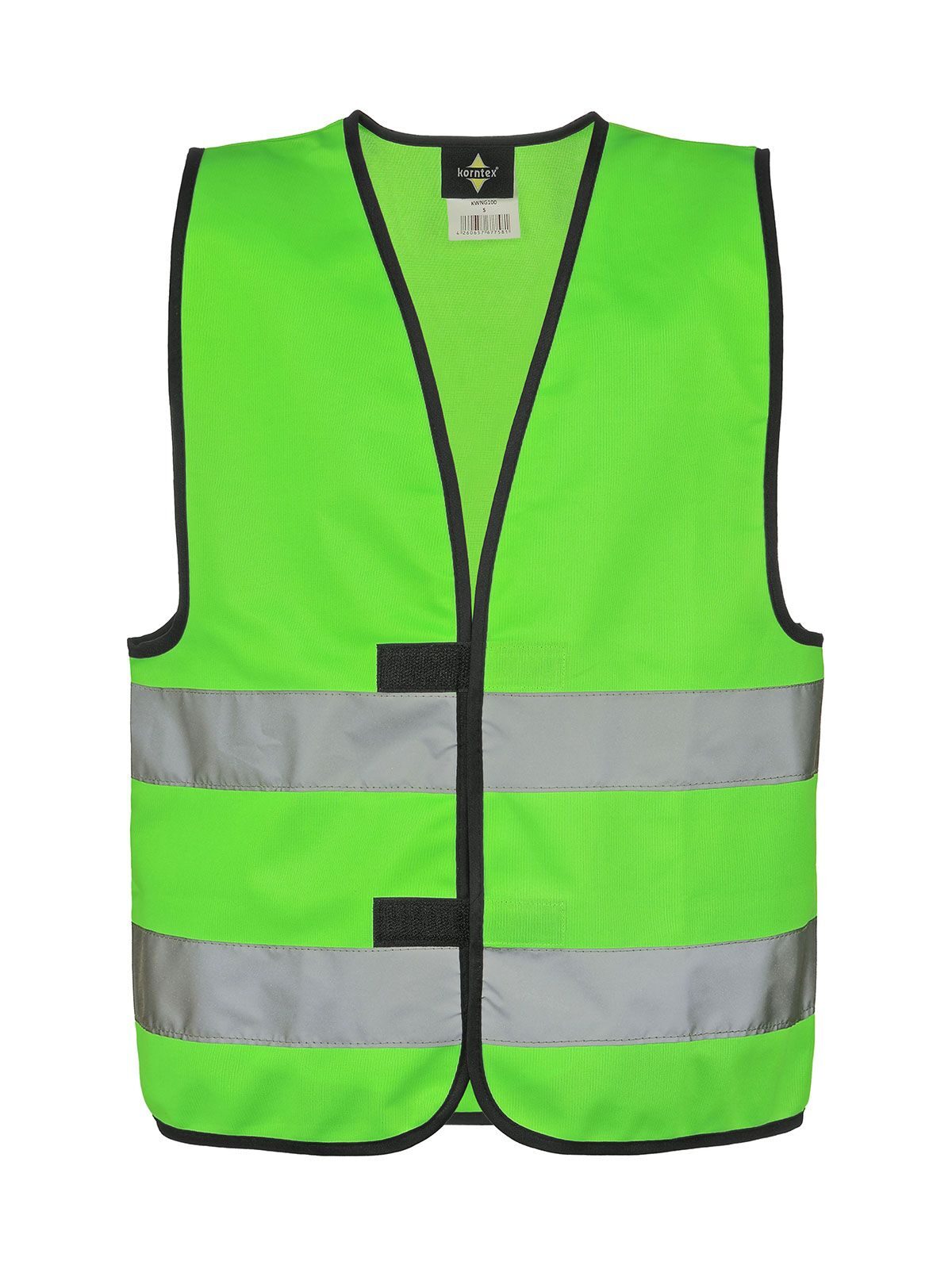 Kinder Warnweste / Sicherheitsweste – Korntex – Farbe Neon Green – individuell veredelbar