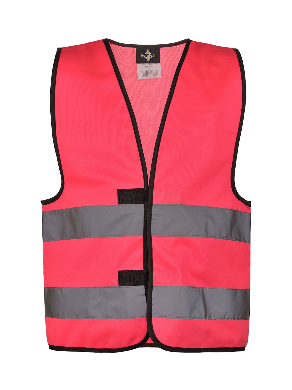 Kinder Warnweste / Sicherheitsweste – Korntex – Farbe Neon Pink – individuell veredelbar