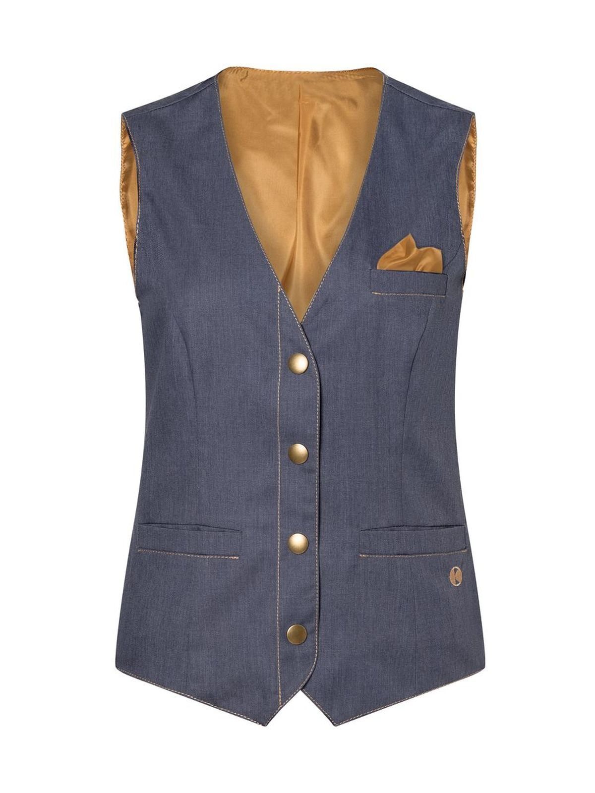 Ladies' Waistcoat Jeans-Style Damen Strick / Weste – Karlowsky – Farbe Vintage Black – individuell veredelbar